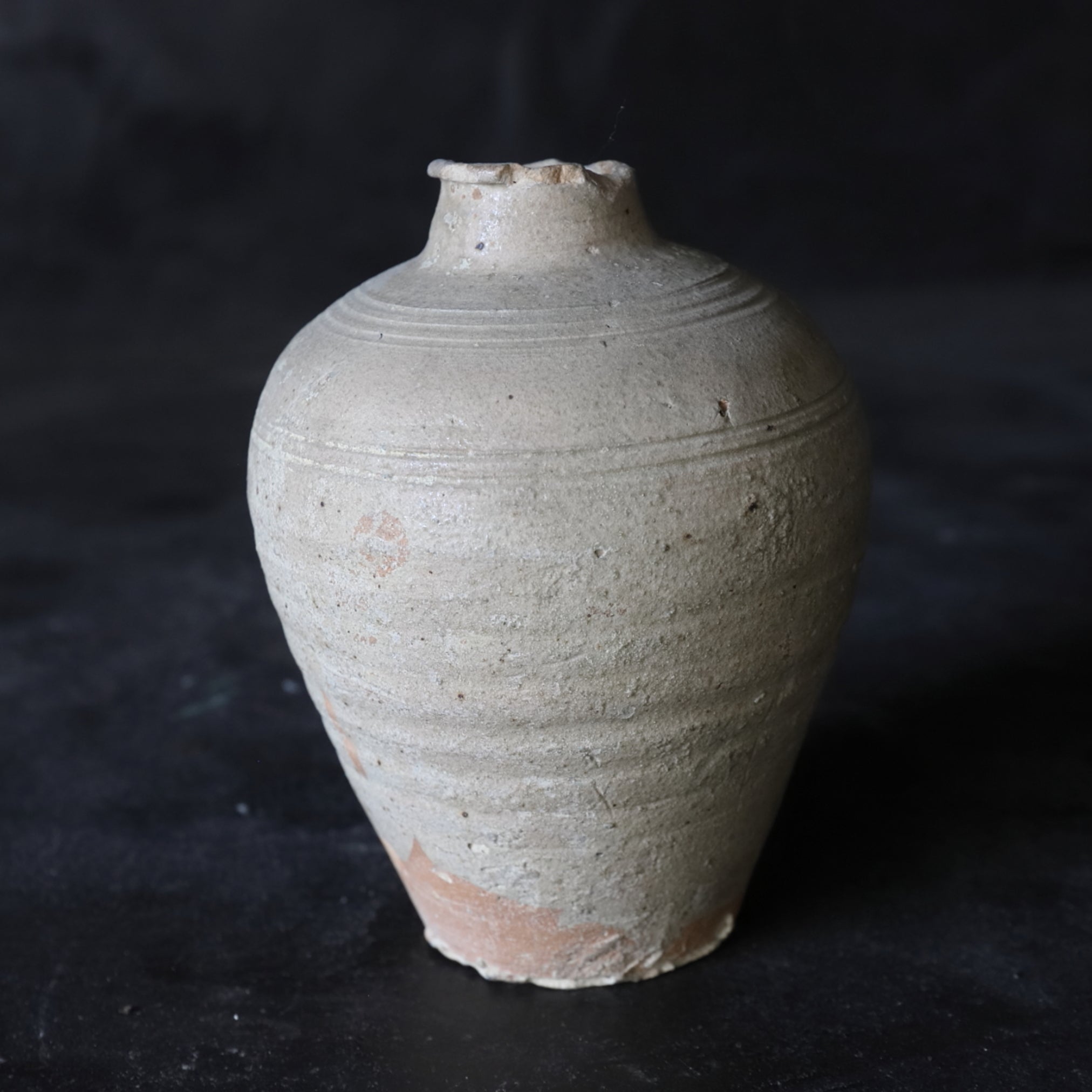 Chinese antique ash glaze bottle