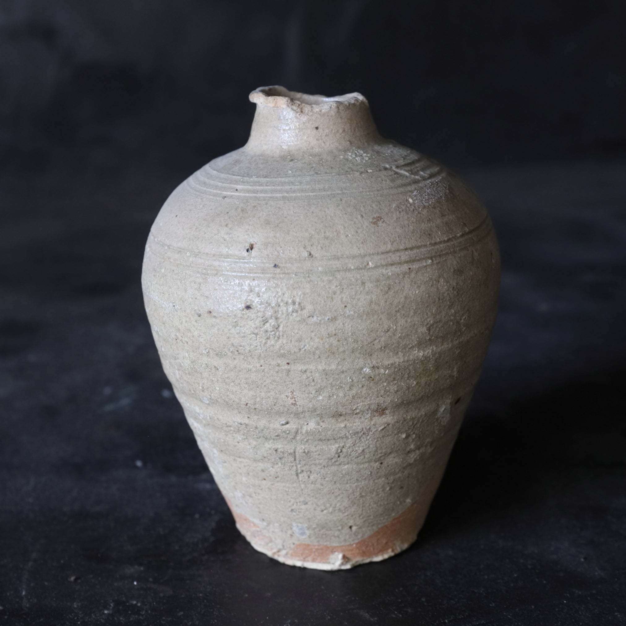 Chinese antique ash glaze bottle