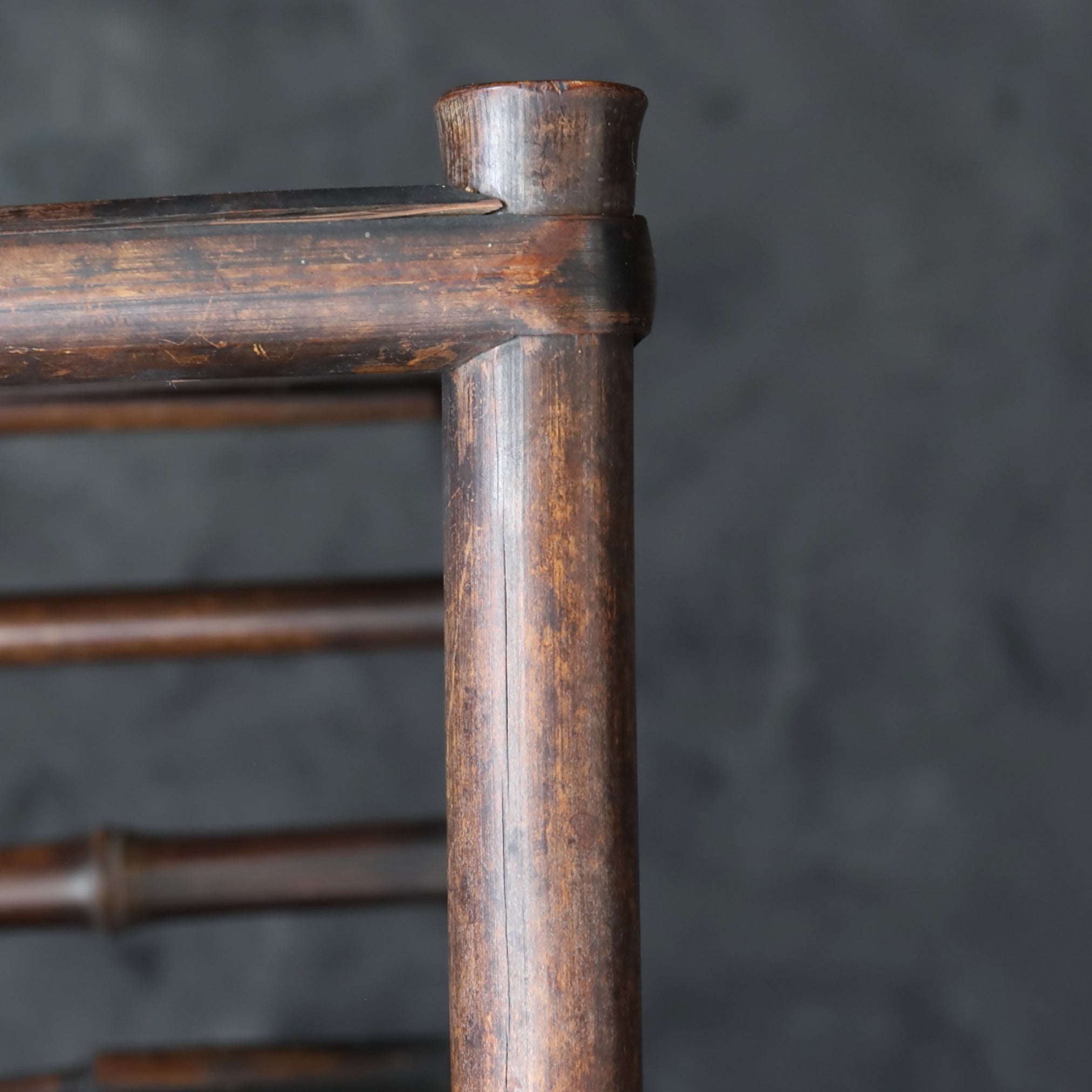 Antique bamboo tea shelf