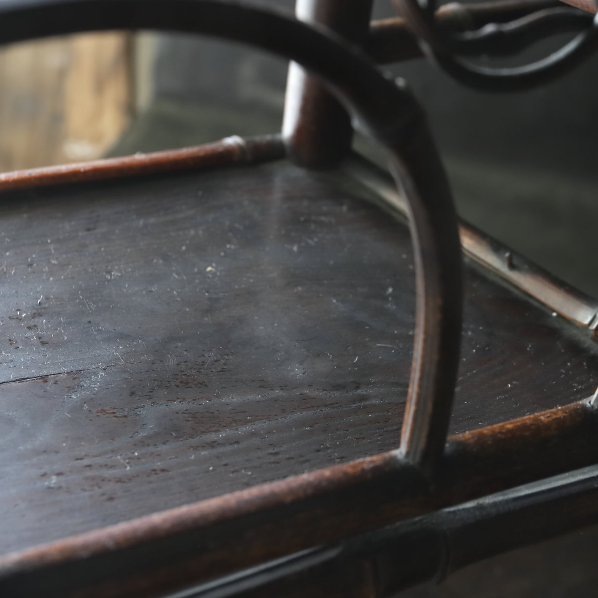 Antique bamboo tea shelf