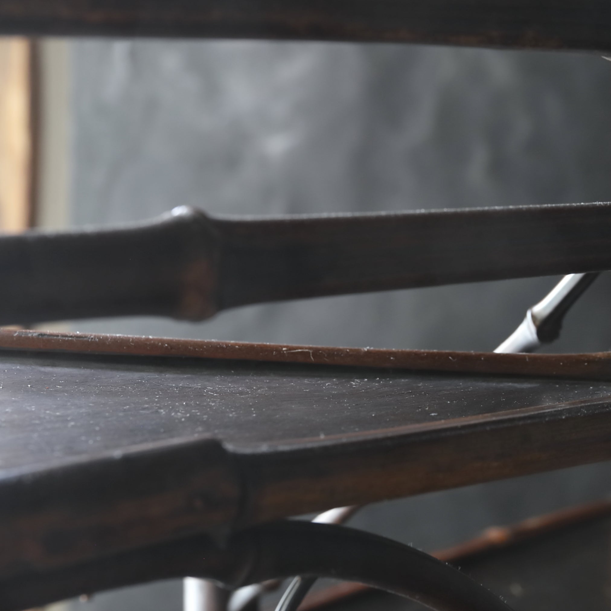 Antique bamboo tea shelf