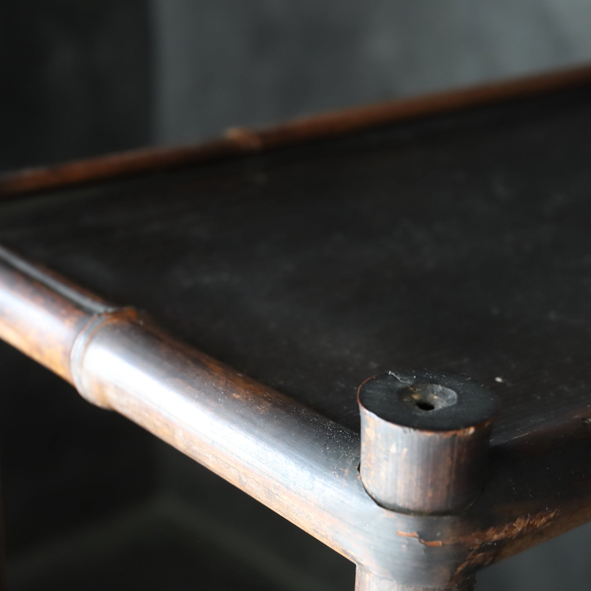 Antique bamboo tea shelf