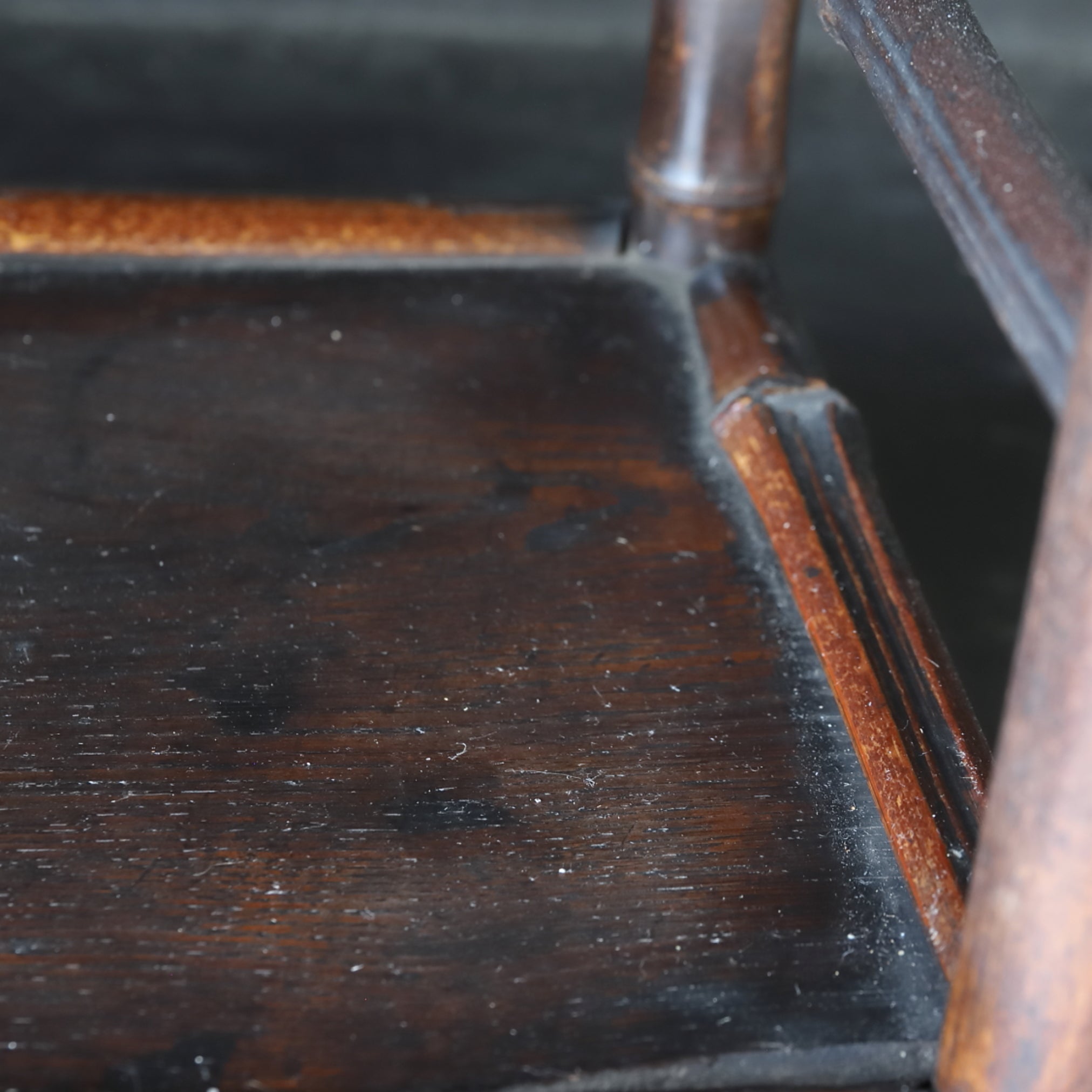 Antique bamboo tea shelf