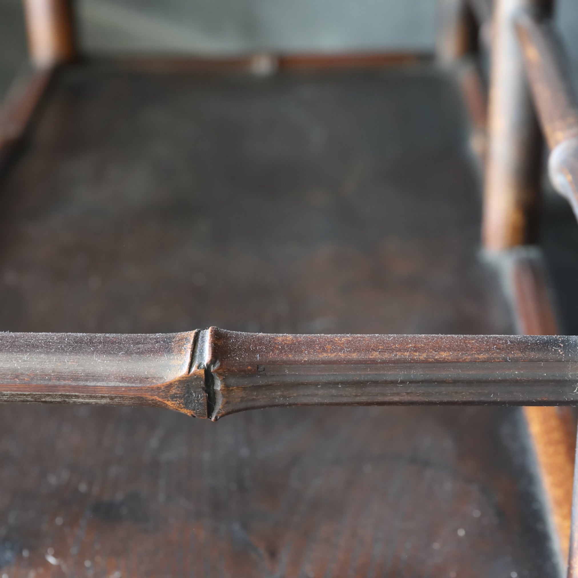 Antique bamboo tea shelf