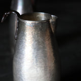 聖鐡堂 大岡銕平造 純銀製槌痕霊芝提手酒注 一対