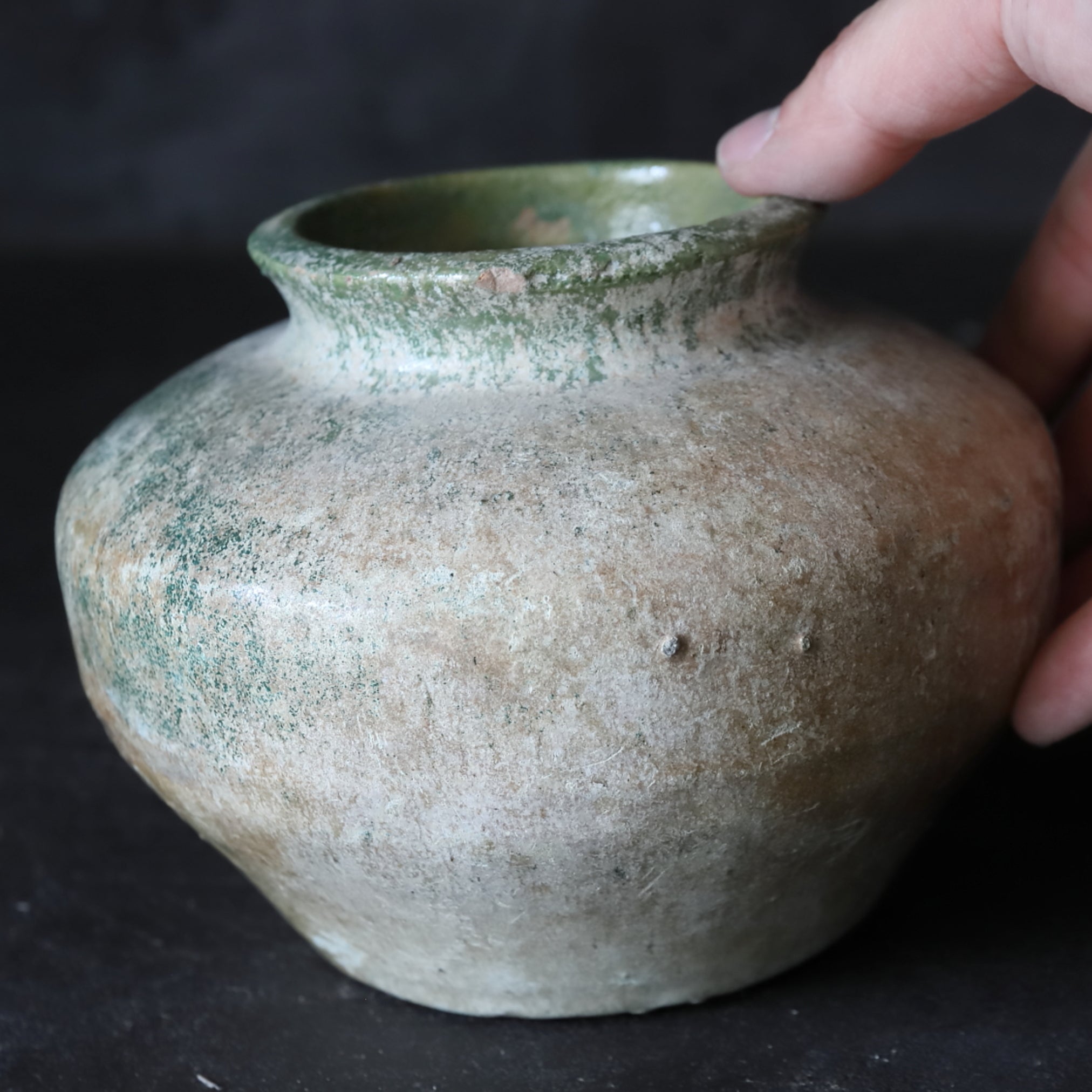 green glazed jar Han Dynasty/206BCE-220CE