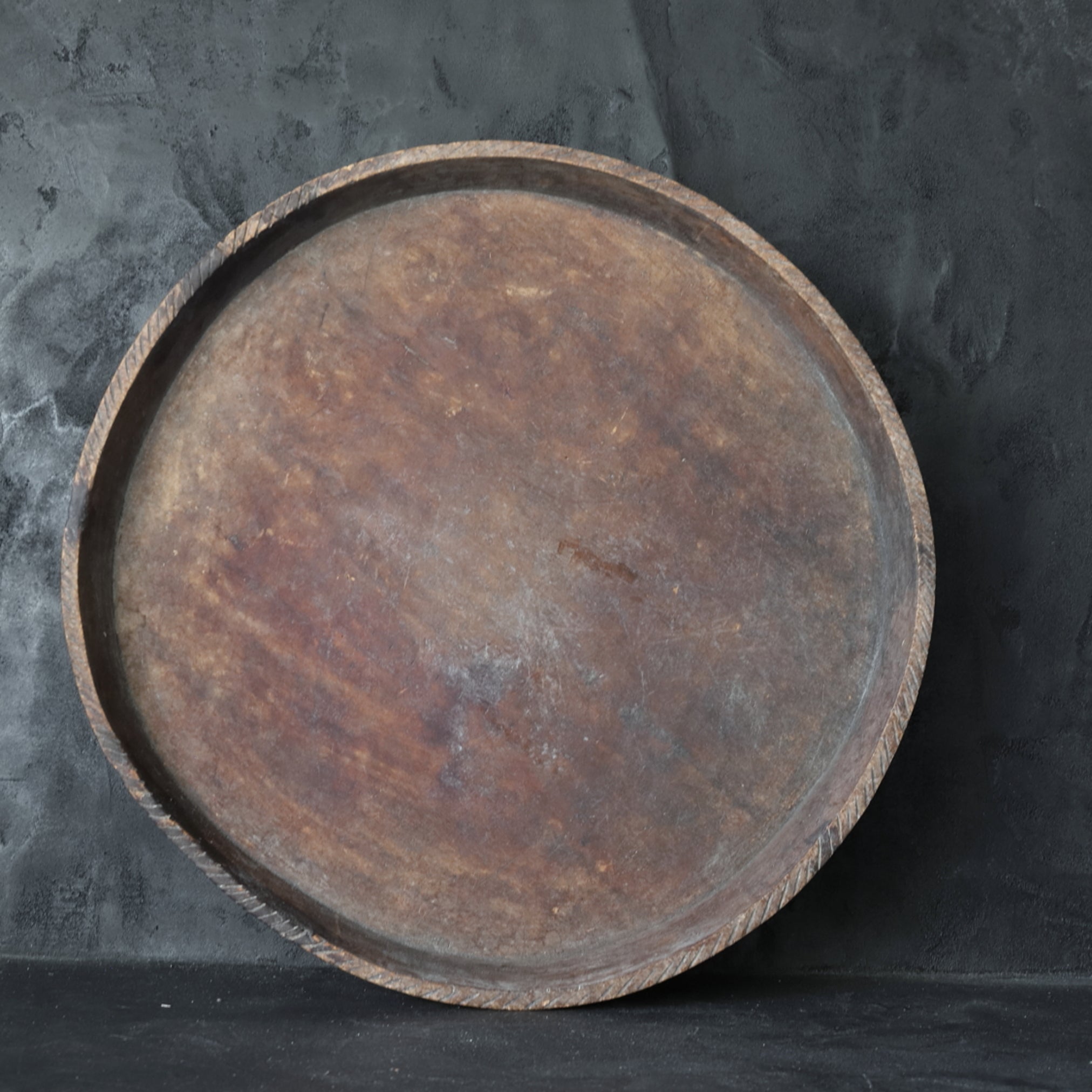 Ethiopian Antique Large Wooden Plate