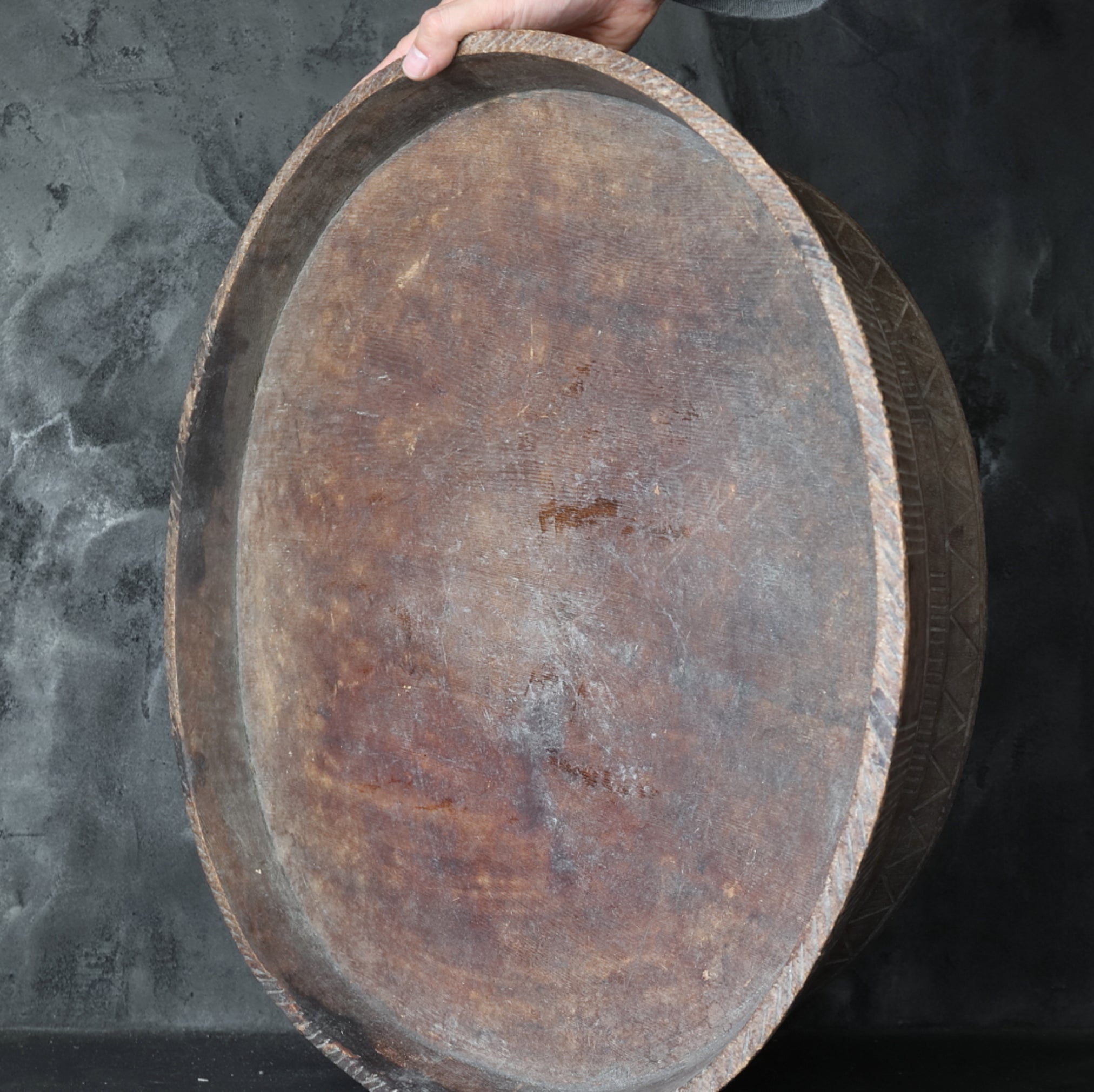 Ethiopian Antique Large Wooden Plate