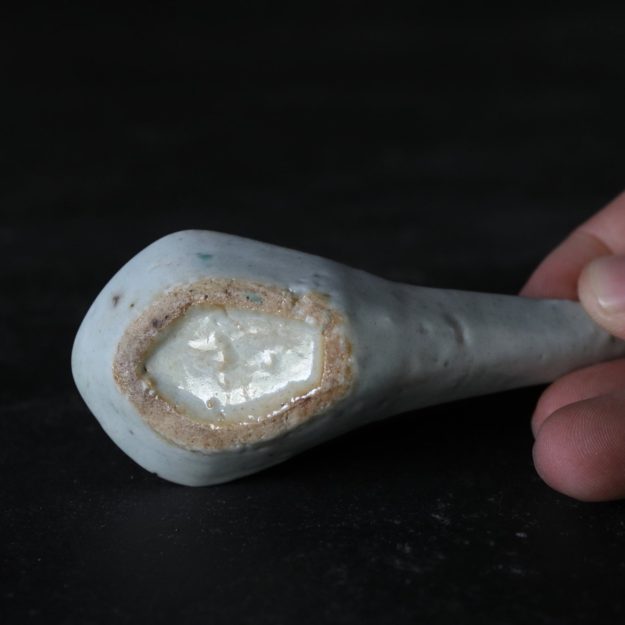 Chinese Antique Spoon with powder pigment Qing Dynasty/1616-1911CE