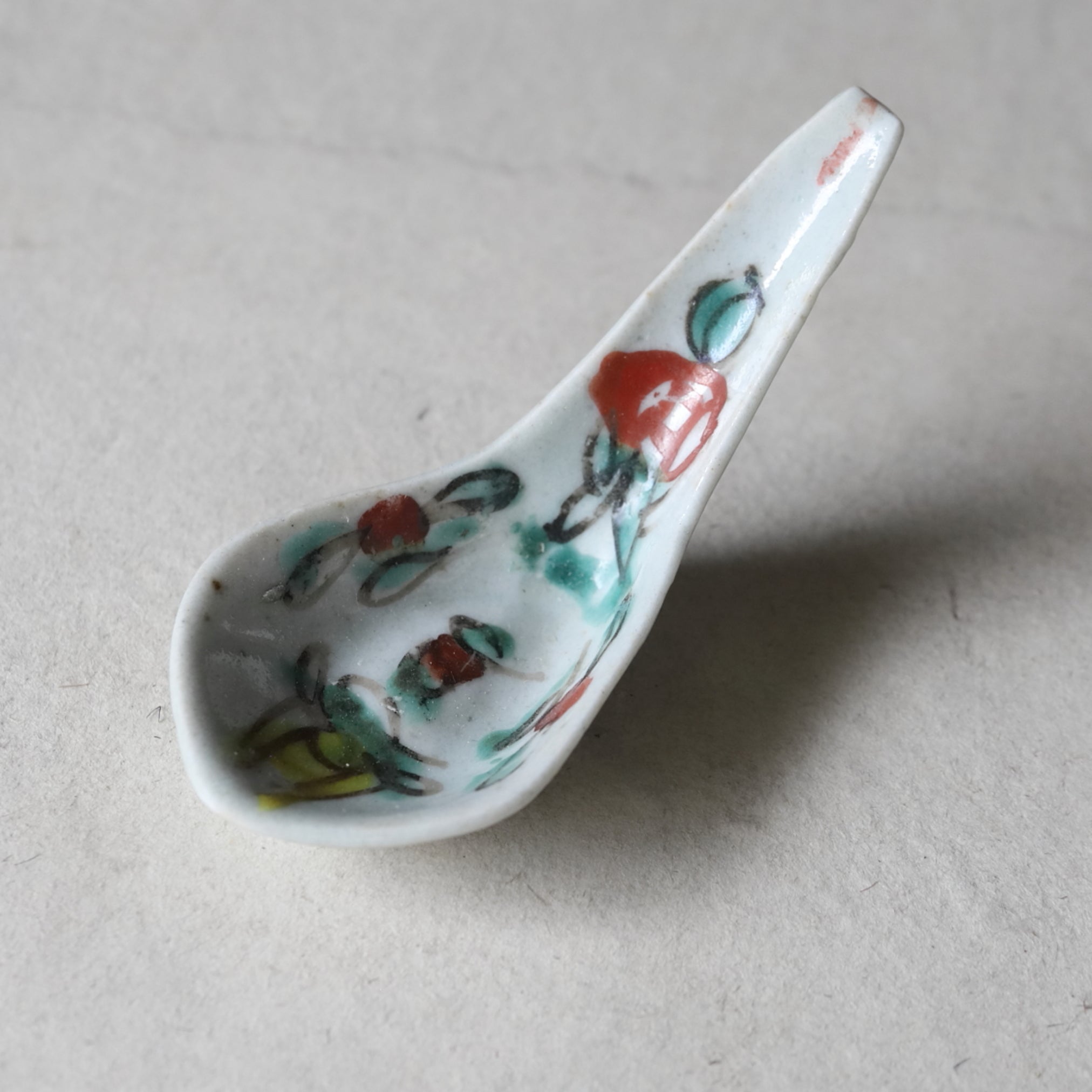 Chinese Antique Spoon with powder pigment Qing Dynasty/1616-1911CE