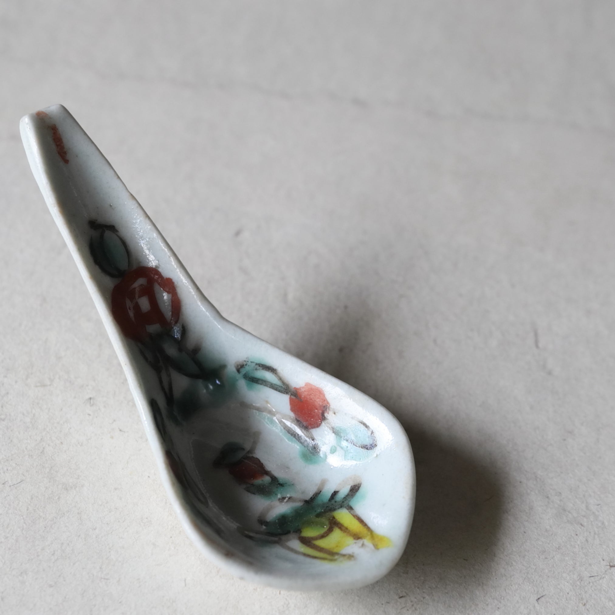 Chinese Antique Spoon with powder pigment Qing Dynasty/1616-1911CE