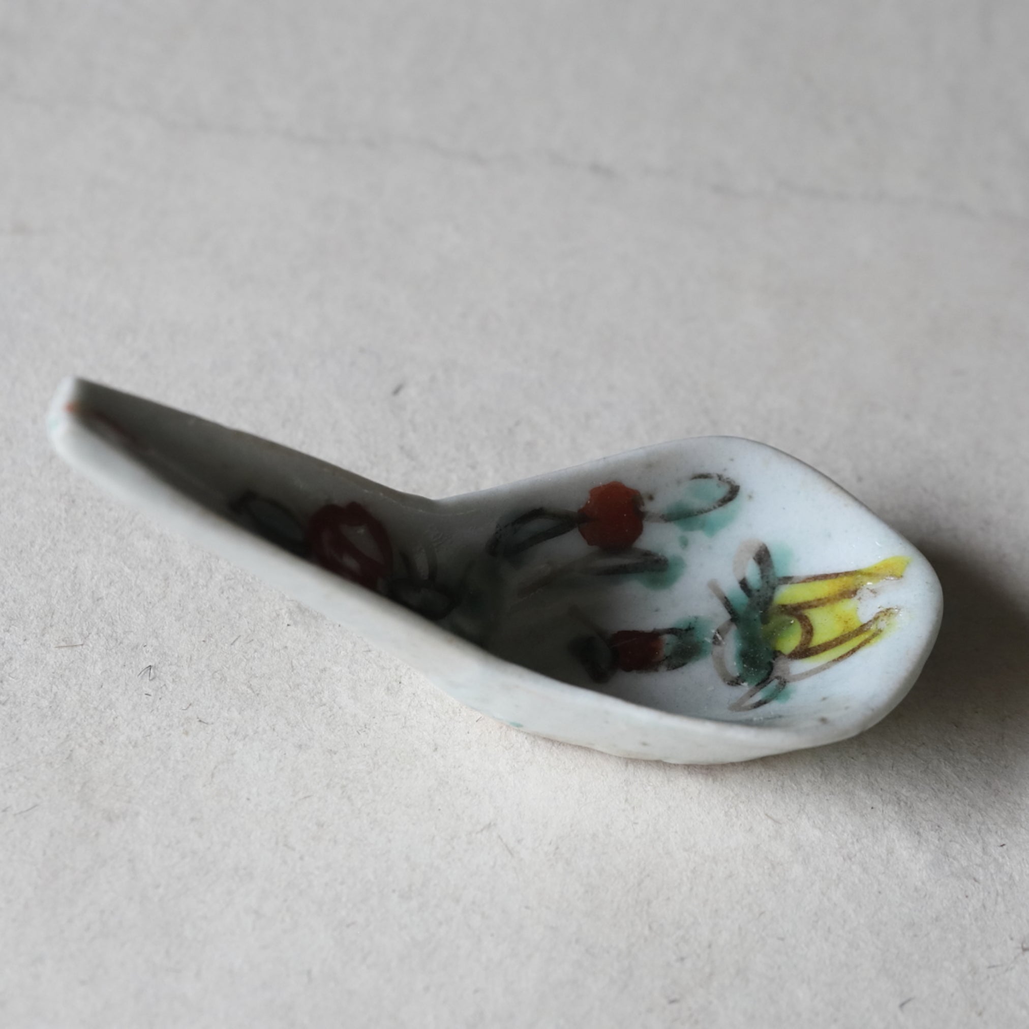 Chinese Antique Spoon with powder pigment Qing Dynasty/1616-1911CE