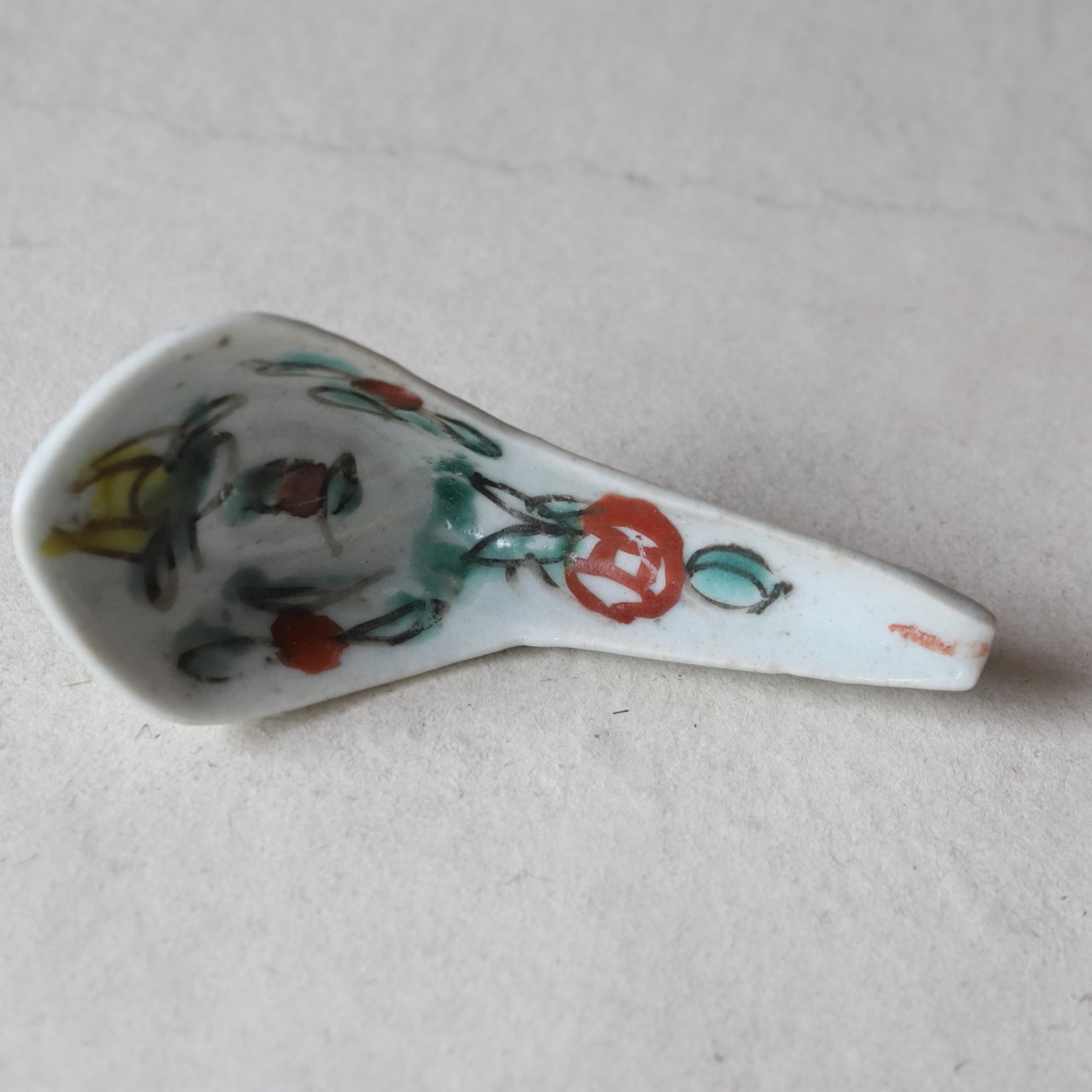 Chinese Antique Spoon with powder pigment Qing Dynasty/1616-1911CE