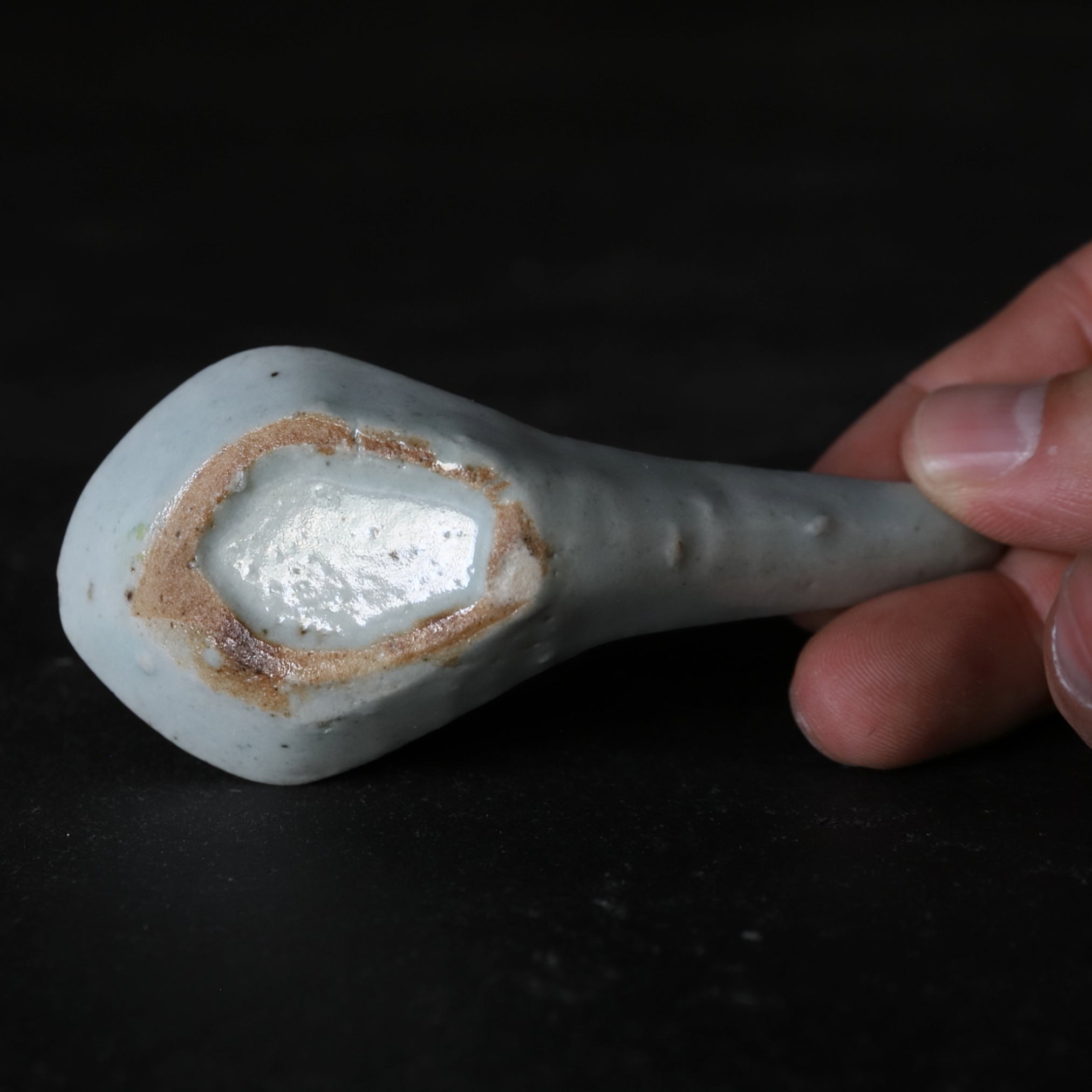 Chinese Antique Spoon with powder pigment Qing Dynasty/1616-1911CE