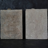 A pair of gray pottery relief sculptures Tang Dynasty/618-907CE