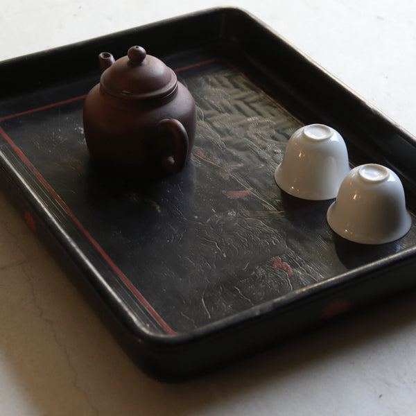 中国古琉球漆器六合设计煎茶盘