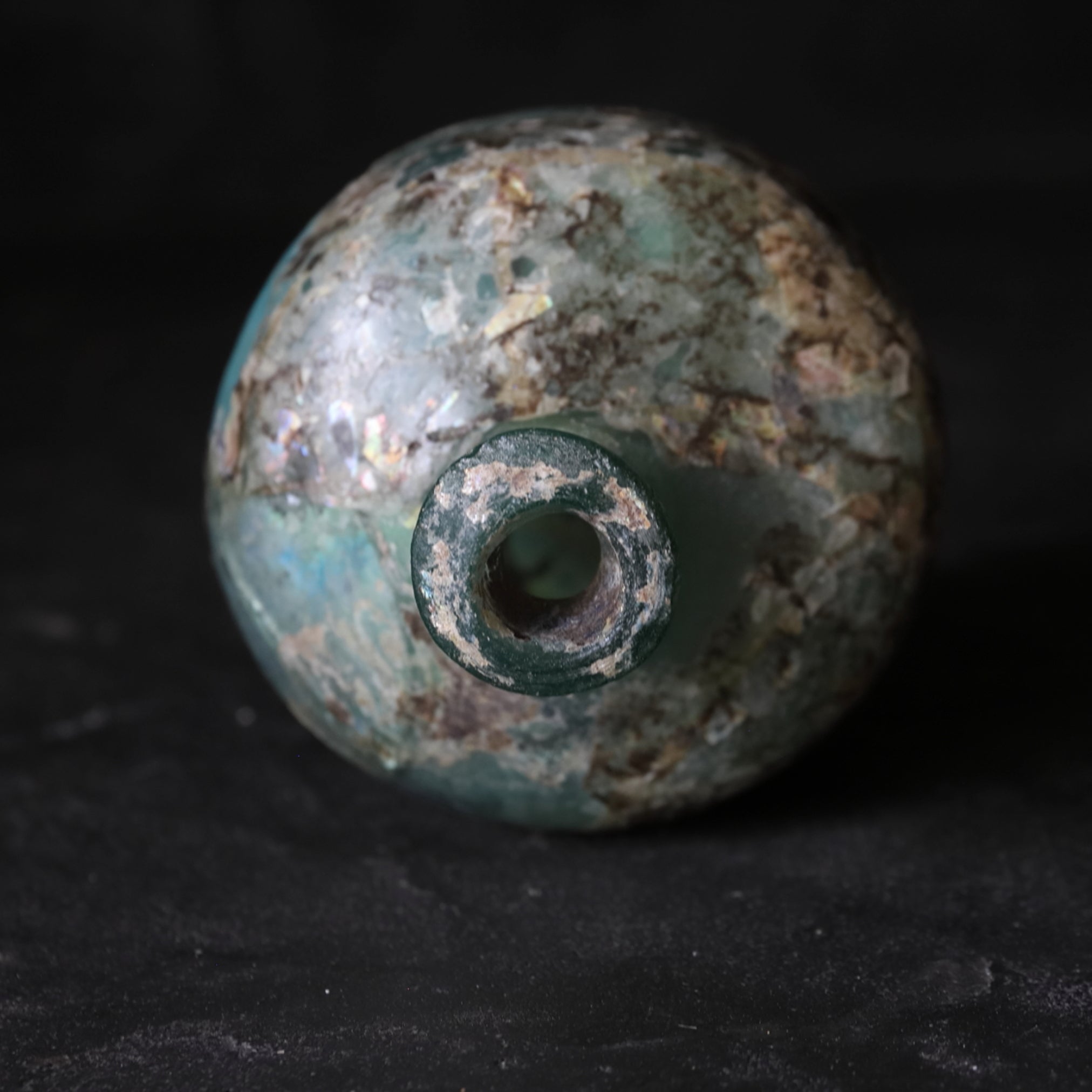 Ancient Roman Glass Double Silver before the 3rd century