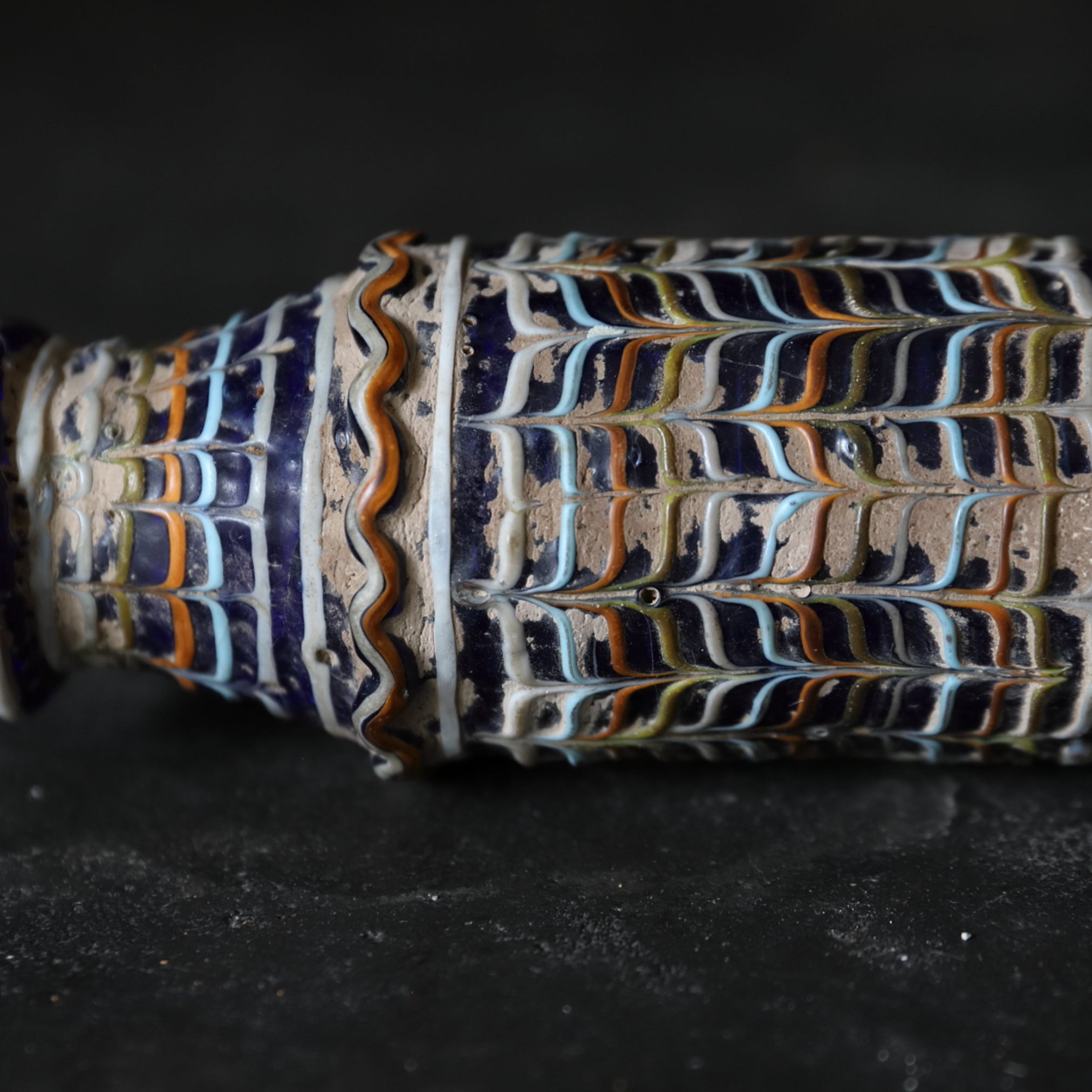 Ancient Roman glass bottle before the 3rd century