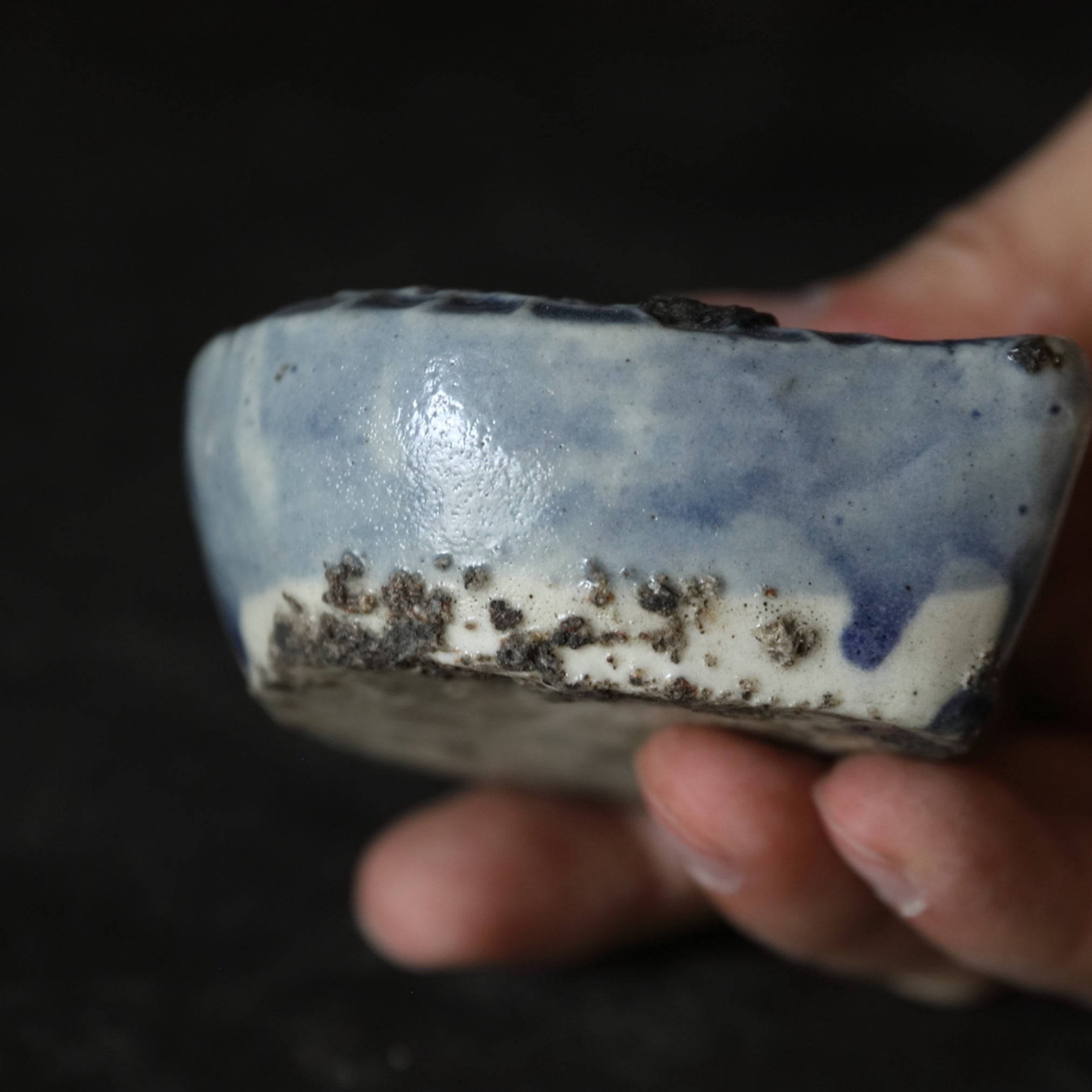 Korean Antique Lapis Lazuli Glaze Carp Fish Shaped Water Drop Joseon Dynasty/1392-1897CE