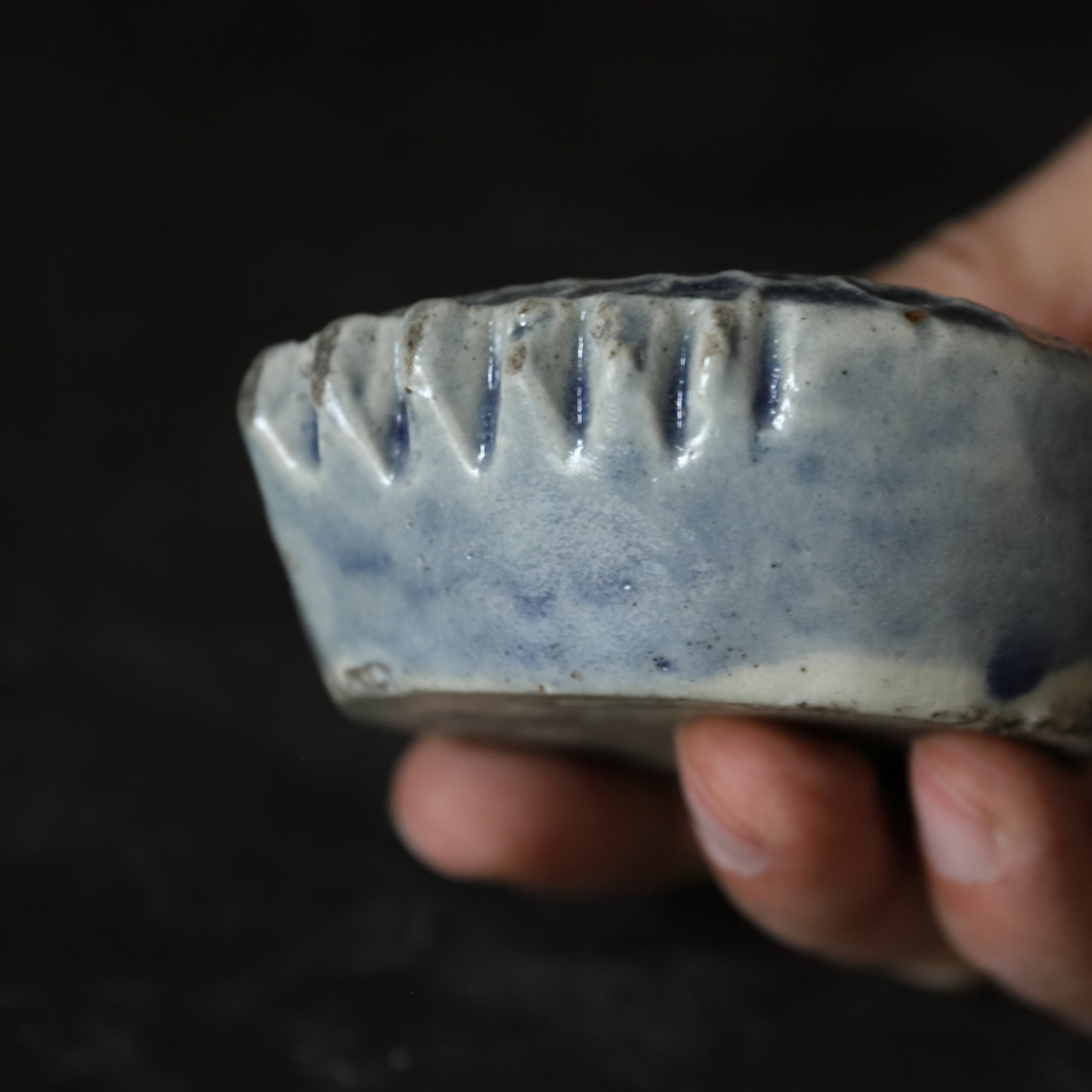 Korean Antique Lapis Lazuli Glaze Carp Fish Shaped Water Drop Joseon Dynasty/1392-1897CE