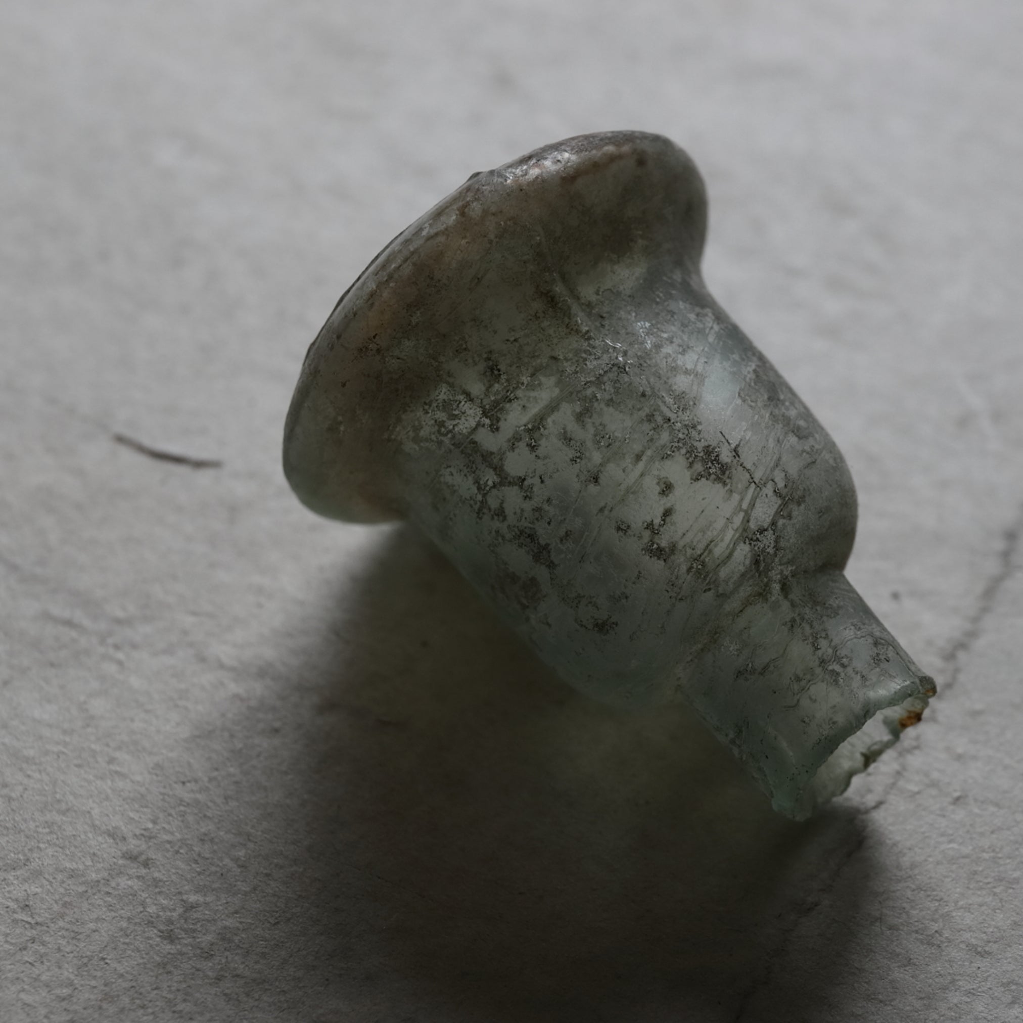 Dutch antique Ink bottle of excavated glass  16th-19th century