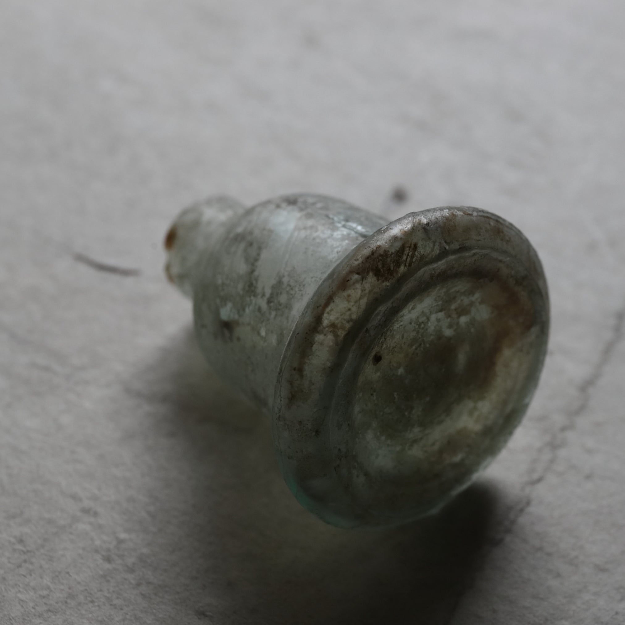 Dutch antique Ink bottle of excavated glass  16th-19th century