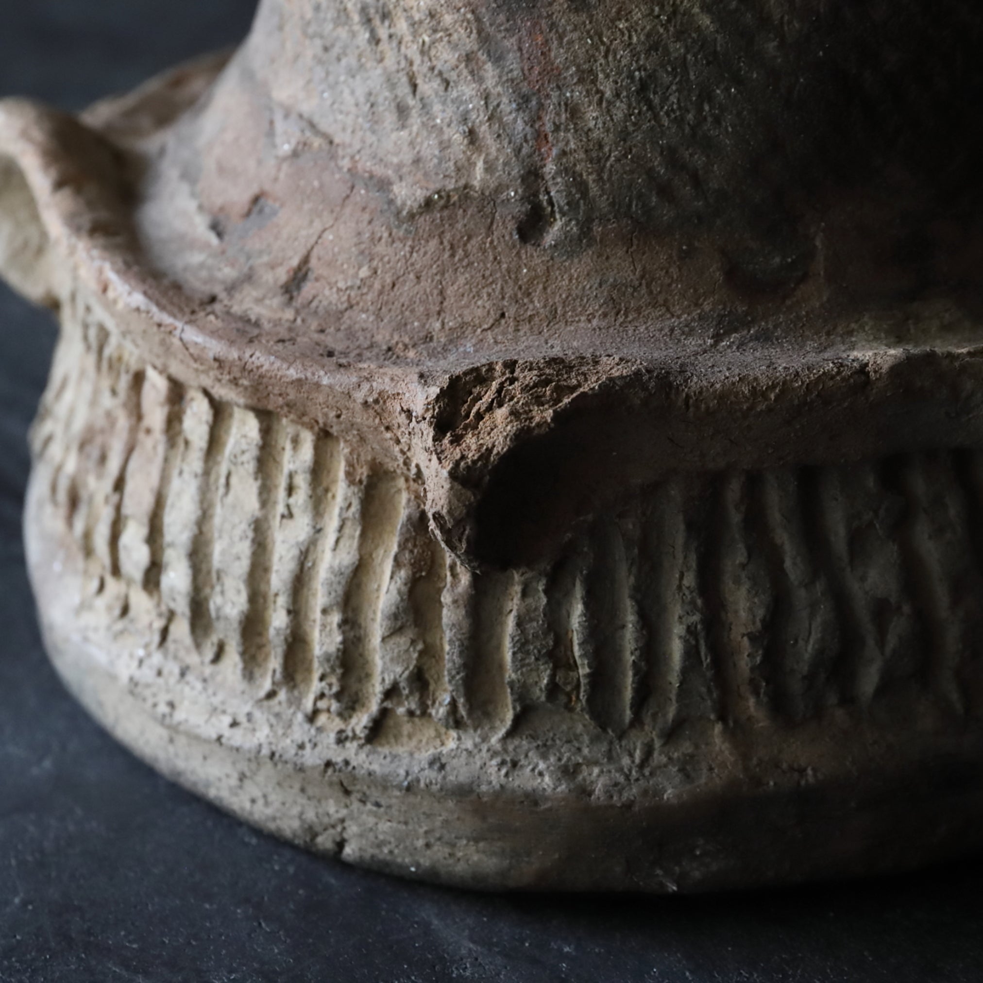 Jomon pottery deep bowl with decoration b Jomon/10000-300BCE