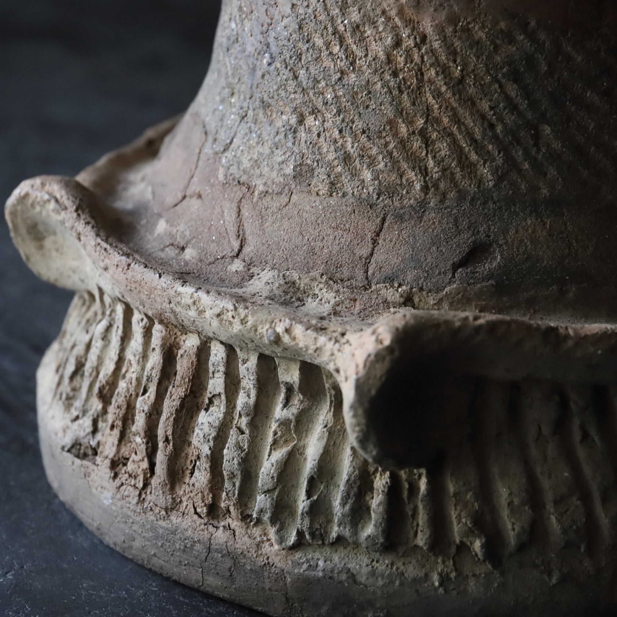 Jomon pottery deep bowl with decoration b Jomon/10000-300BCE