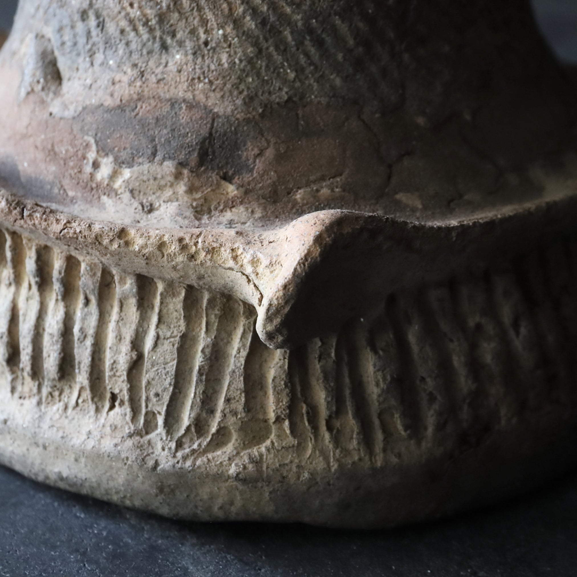 Jomon pottery deep bowl with decoration b Jomon/10000-300BCE