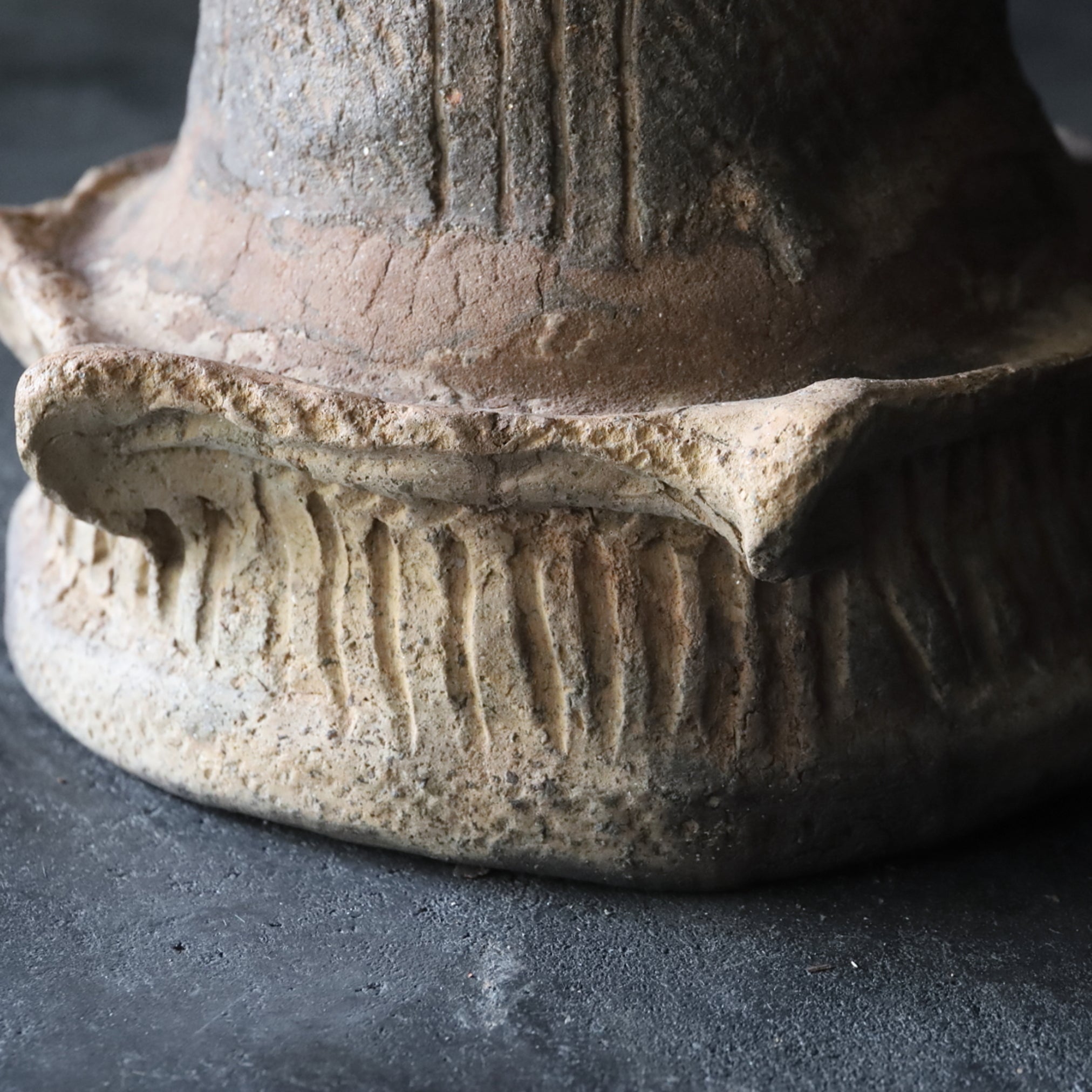 Jomon pottery deep bowl with decoration b Jomon/10000-300BCE