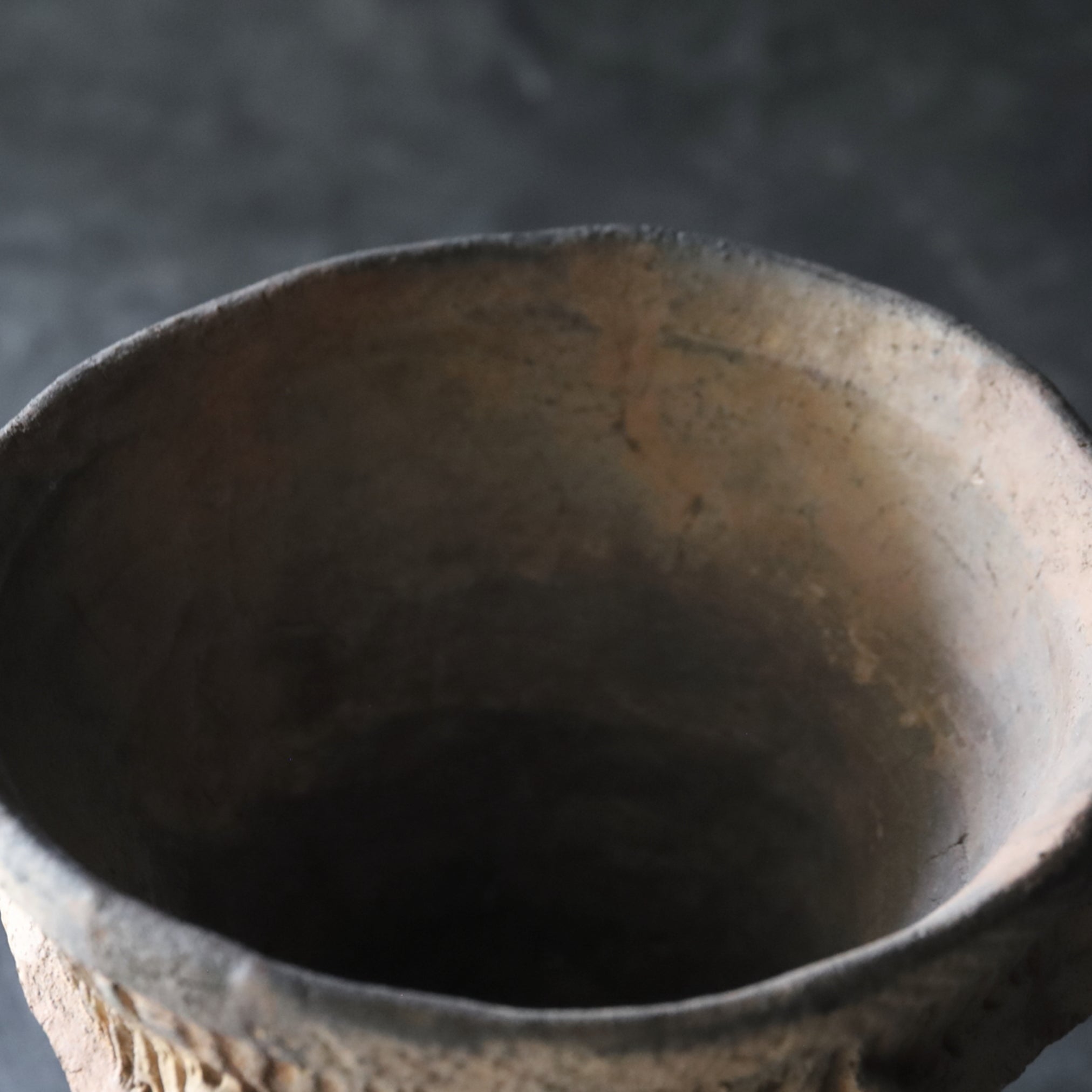 Jomon pottery deep bowl with decoration b Jomon/10000-300BCE