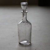 French Antique White Enamel Glass Bottle with Lid 16th-19th century