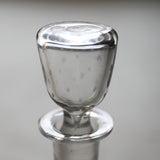 French Antique White Enamel Glass Bottle with Lid 16th-19th century