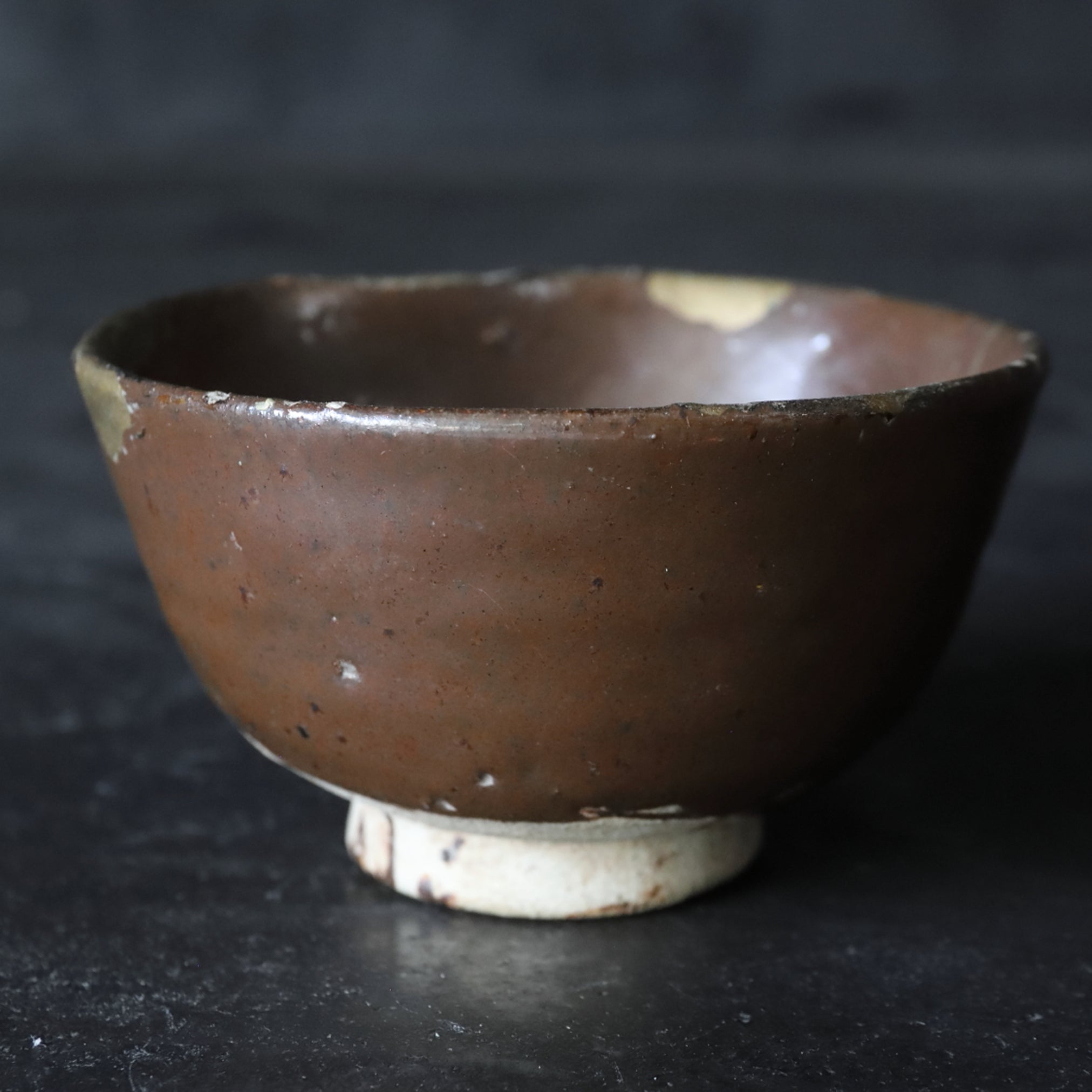 Ko-Seto Iron Pigment Matcha Bowl Muromachi/1336-1573CE