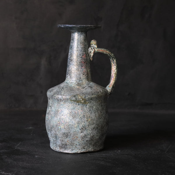 Ancient Roman Glass Silver -based bottle before the 3rd century