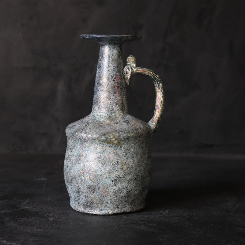 Ancient Roman Glass Silver -based bottle before the 3rd century