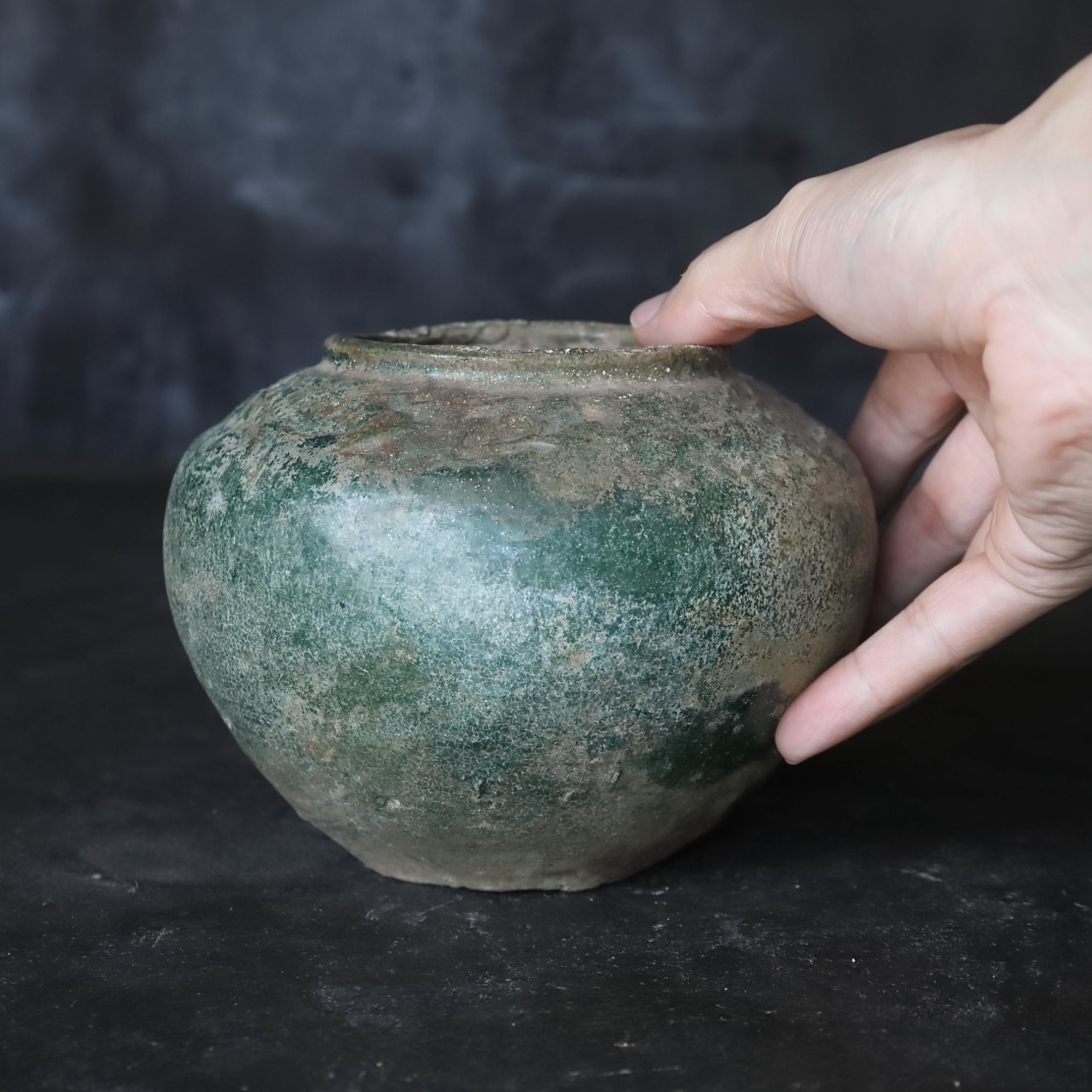 green glazed jar Han Dynasty/206BCE-220CE