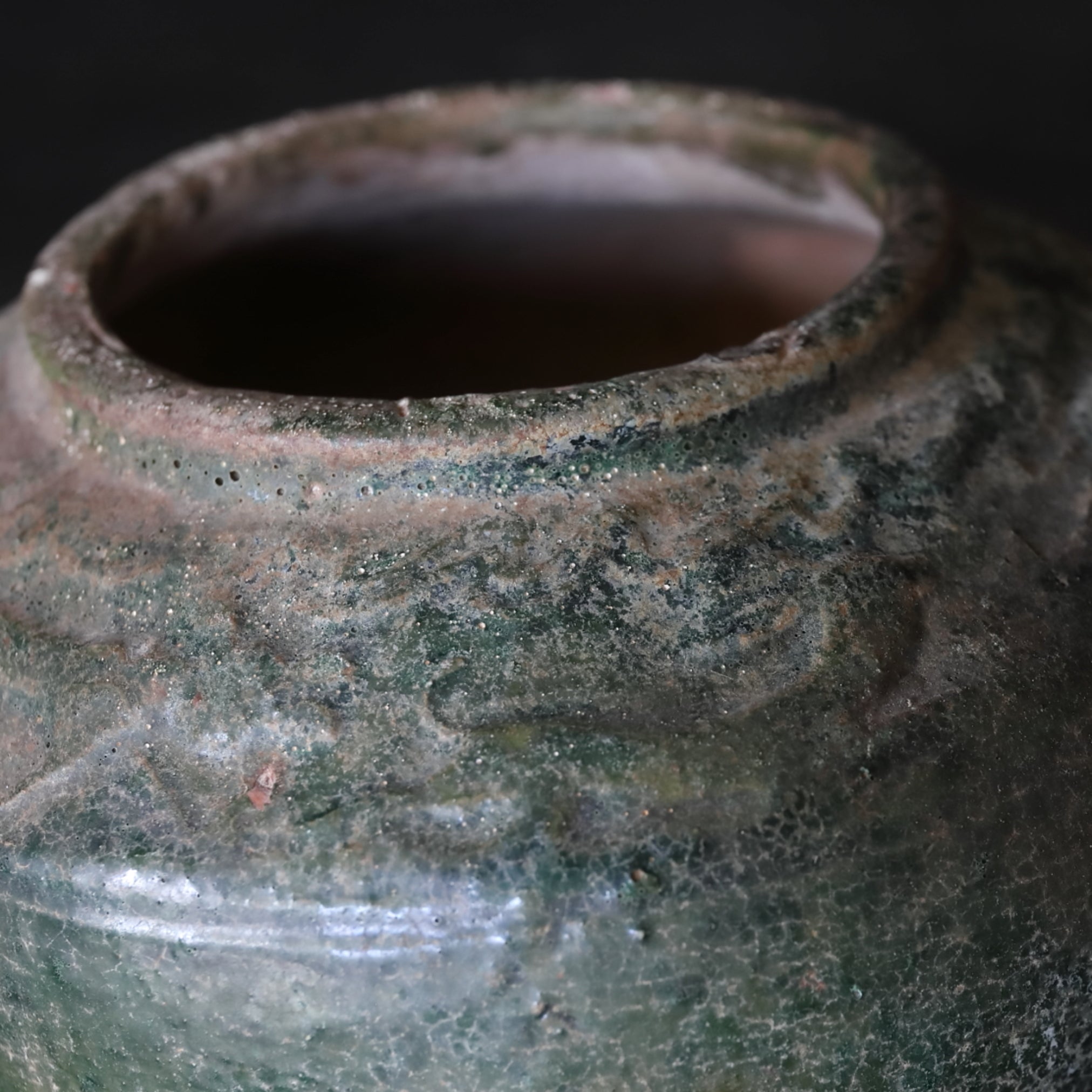 green glazed jar Han Dynasty/206BCE-220CE