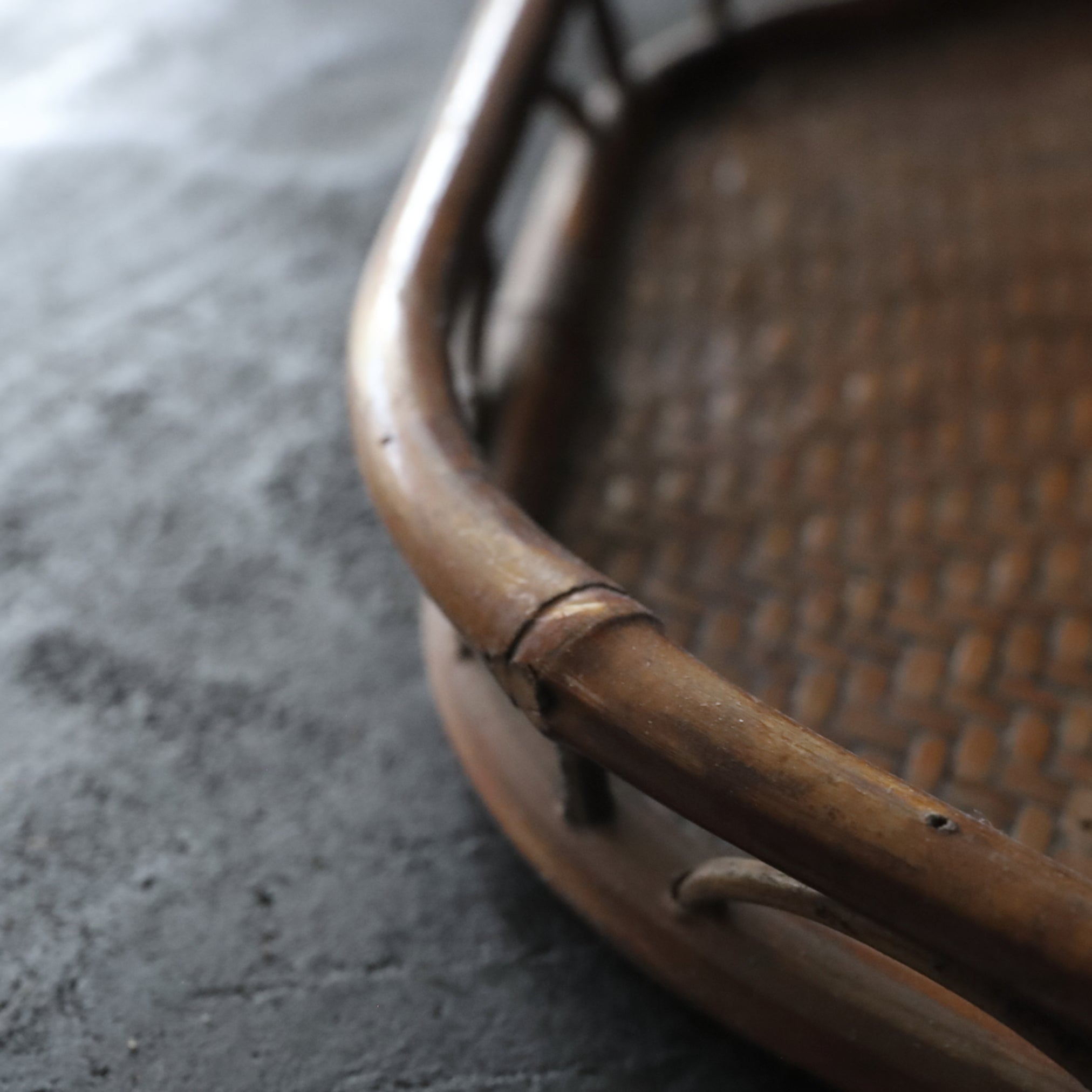 Old bamboo hexagon sencha tray