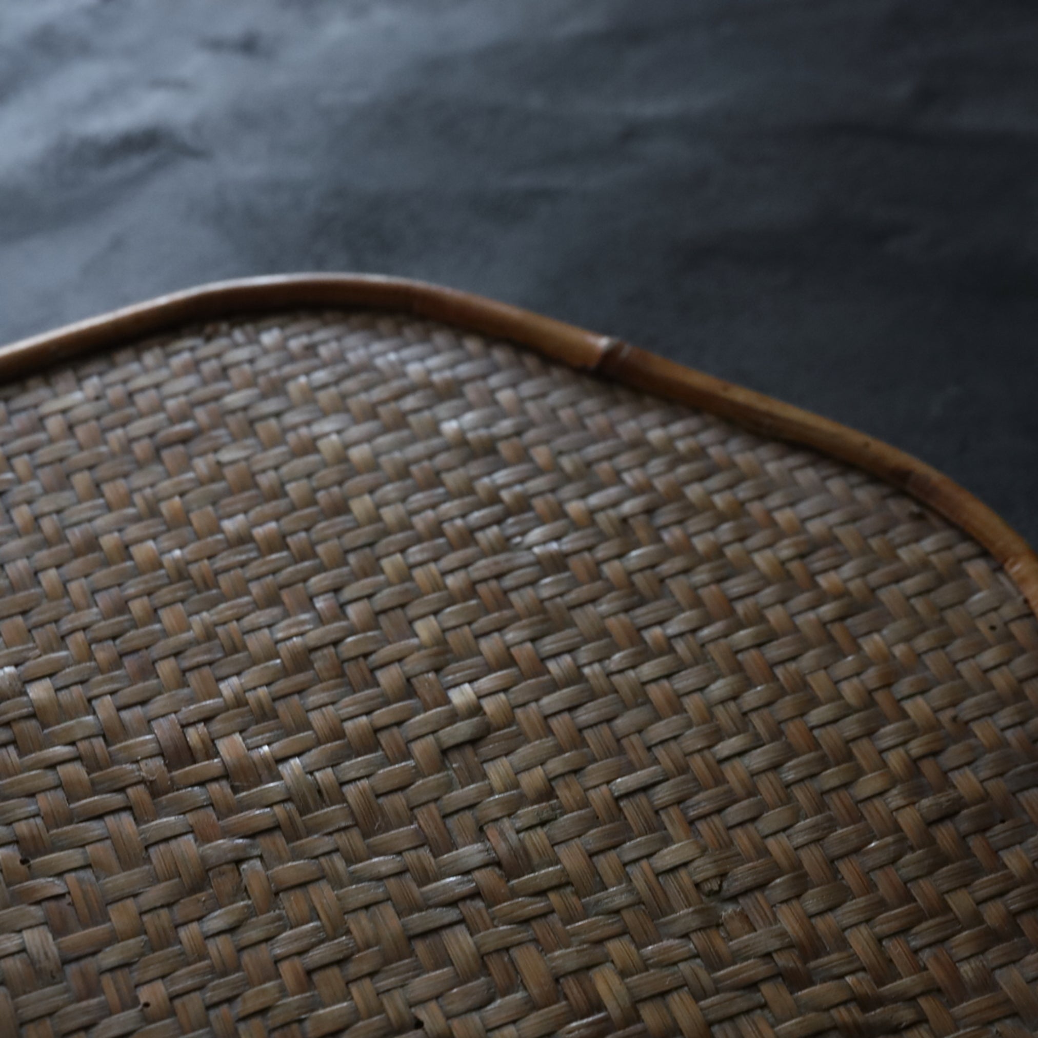 Old bamboo hexagon sencha tray