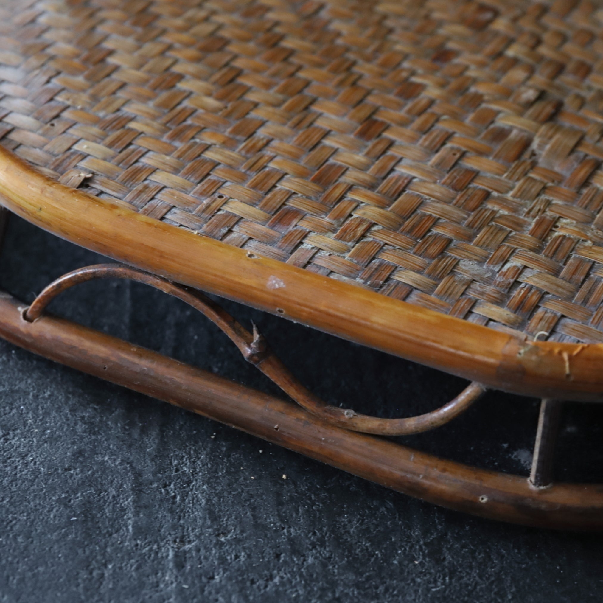 Old bamboo hexagon sencha tray