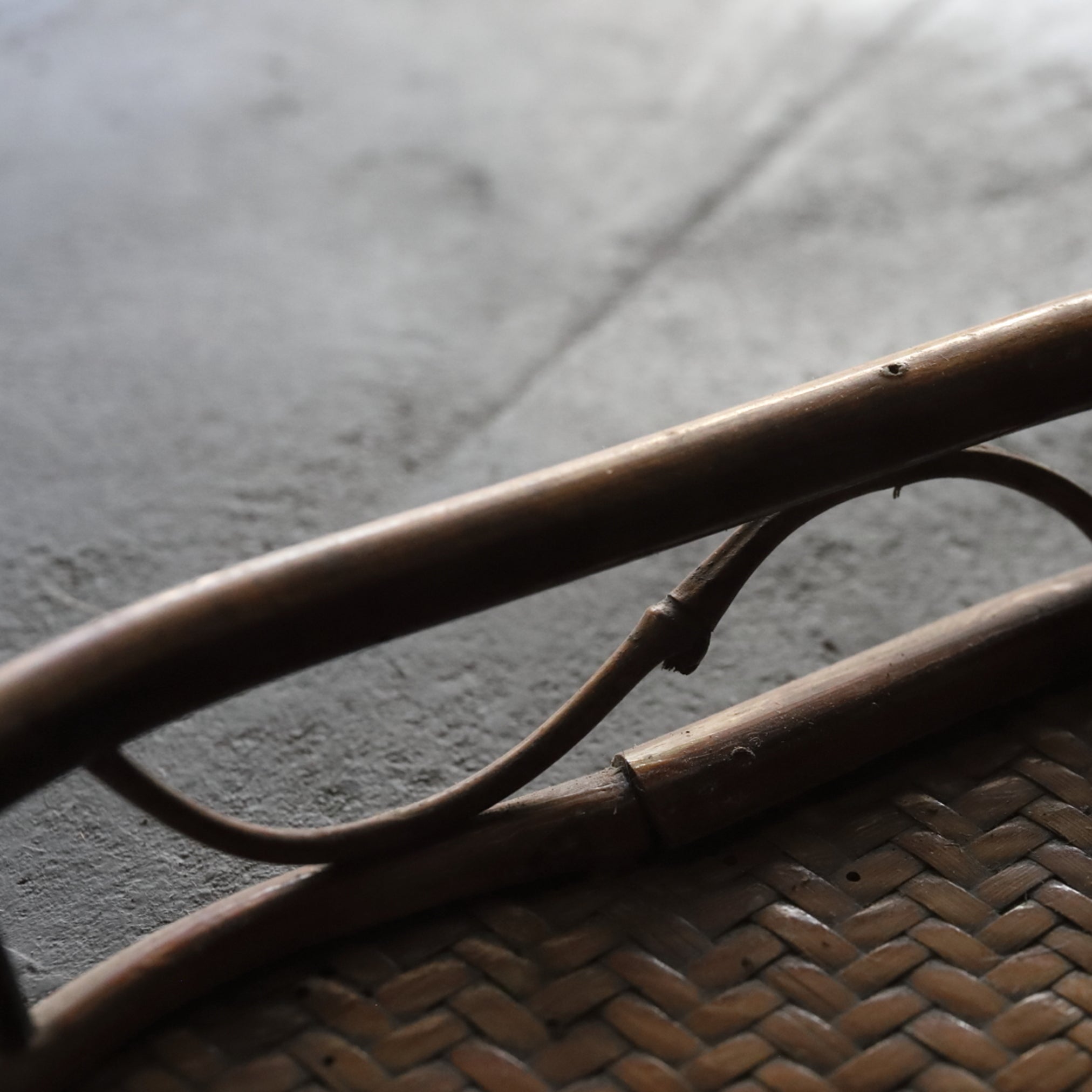 Old bamboo hexagon sencha tray