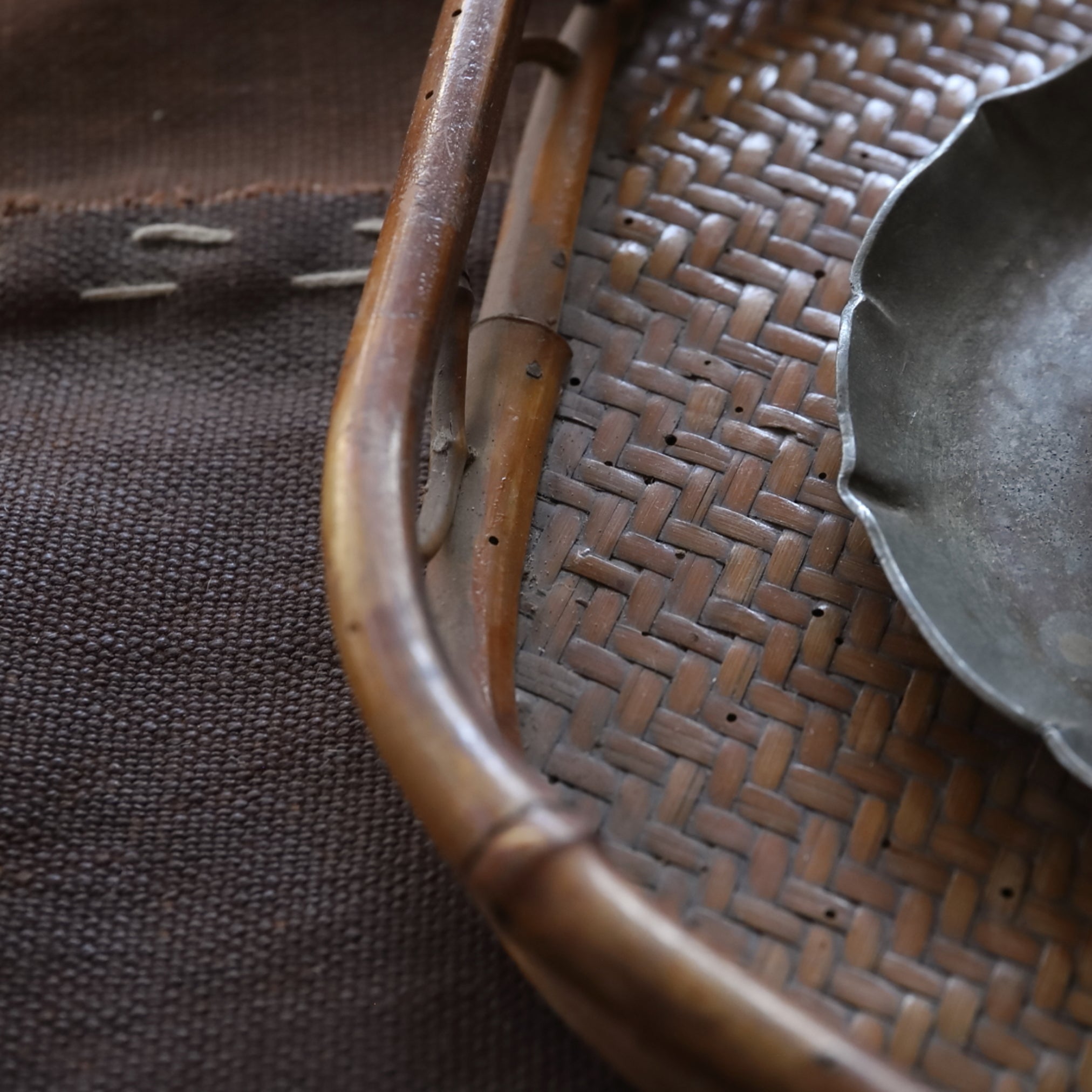 Old bamboo hexagon sencha tray