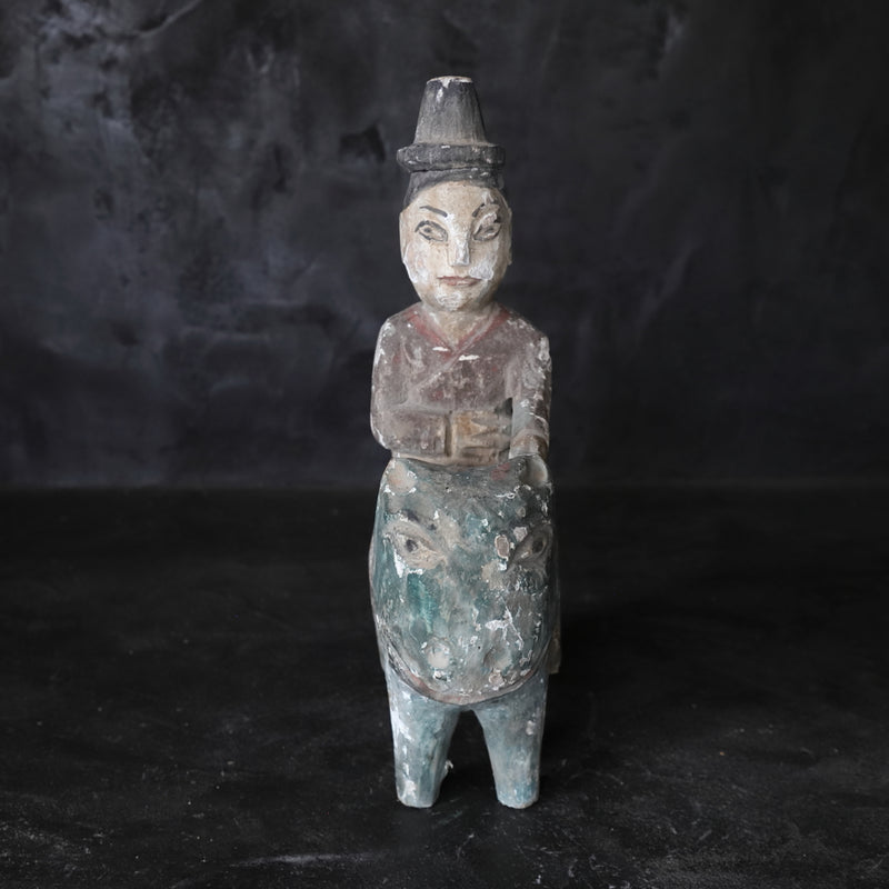 WOODEN HUMAN FIGURE, a, Joseon Dynasty（1392–1897CE）