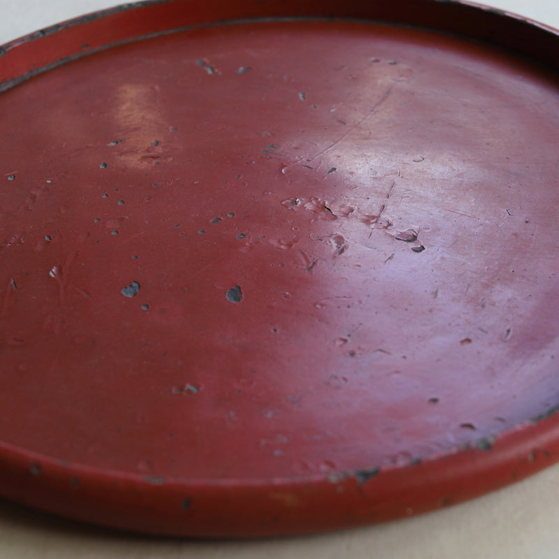 antique vermilion tray