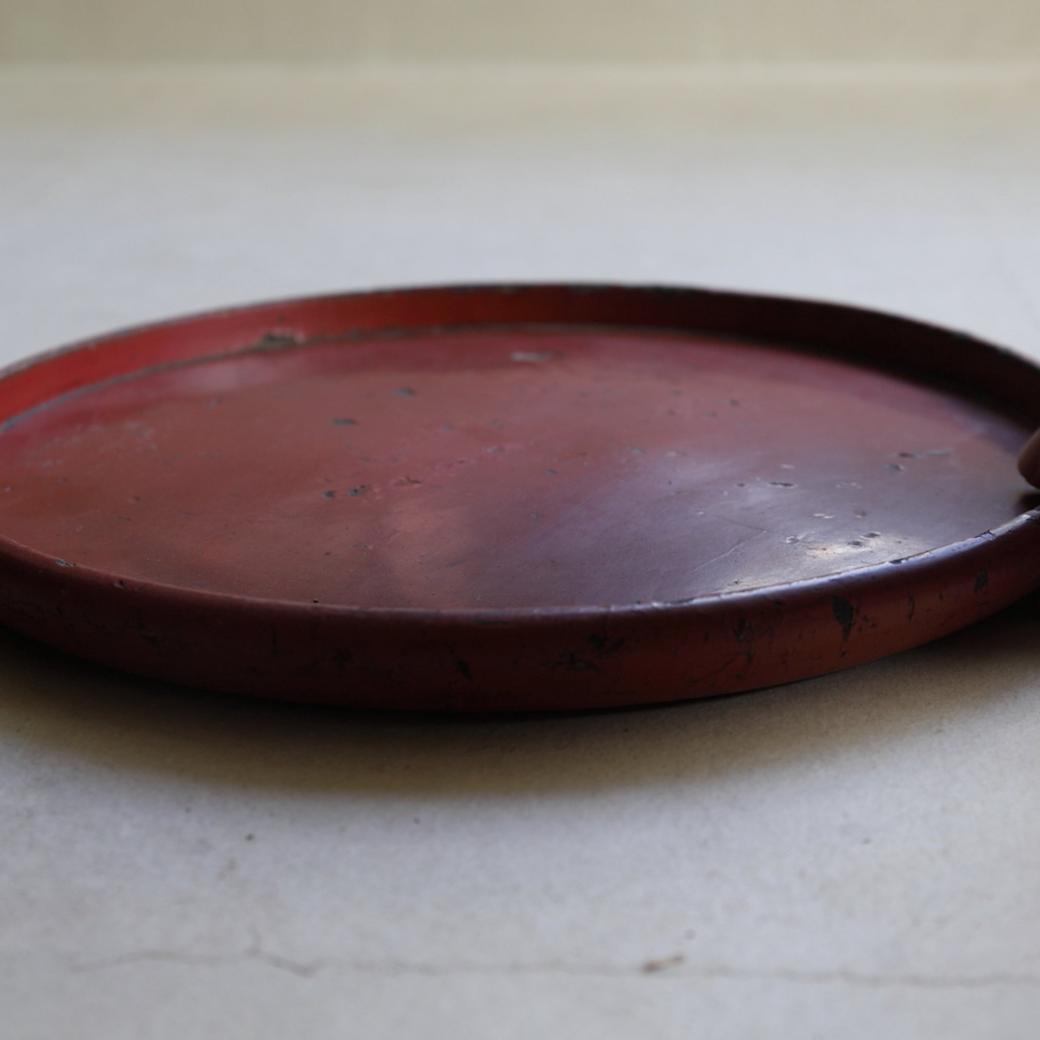 antique vermilion tray