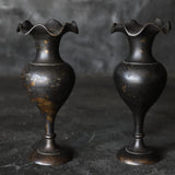 A pair of Chinese Antique Tang Bronze Flower Vase Qing Dynasty/1616-1911CE
