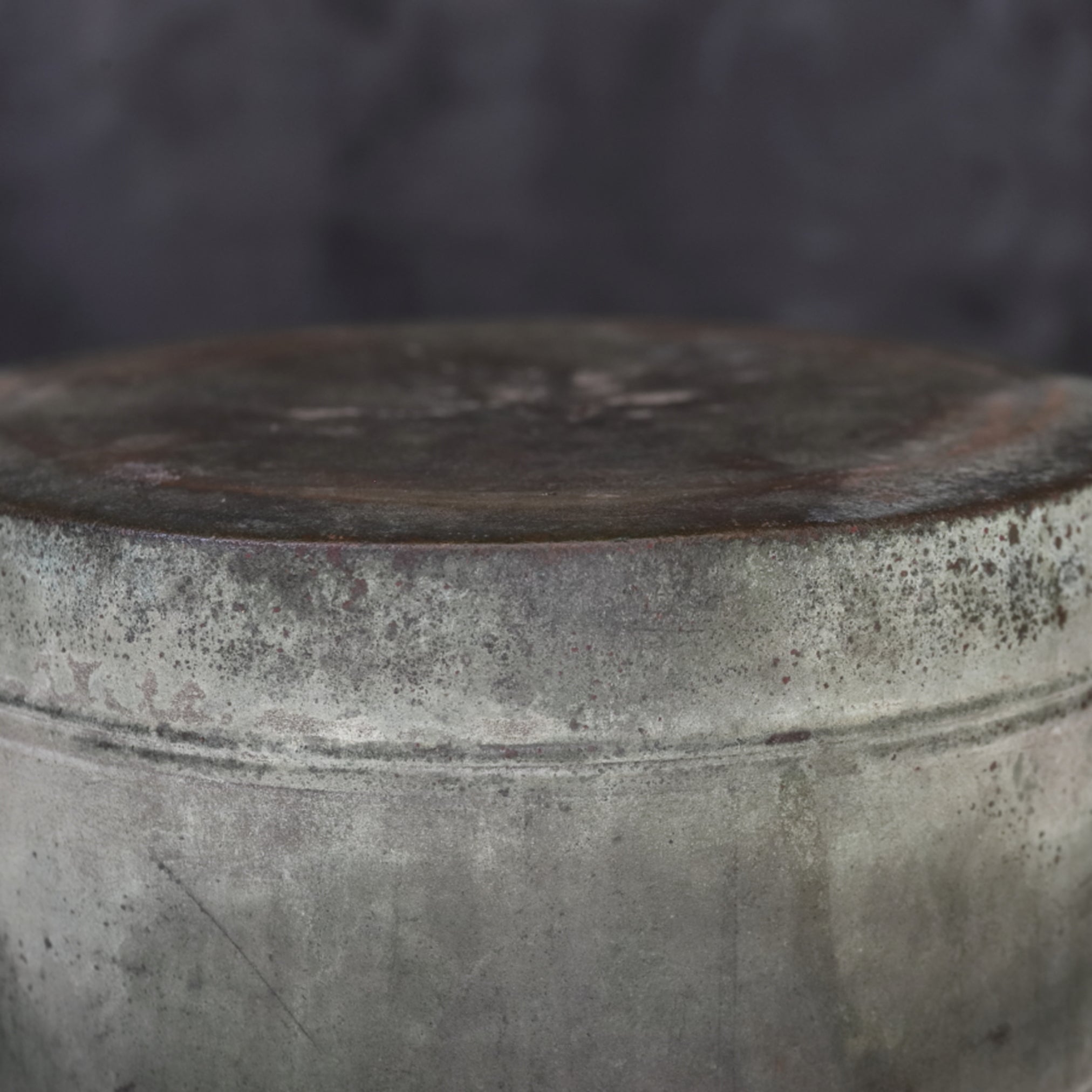 Verdigris Bronze imitation Bamboo bowl with ring Flower vase/Brazier Qing Dynasty/1616-1911CE