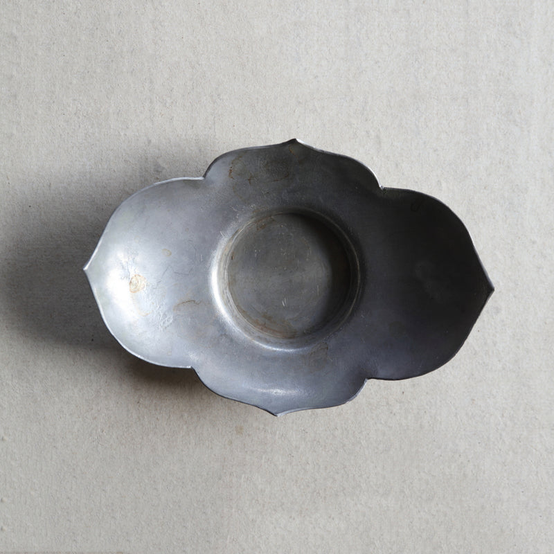 Antique tin wreath shape teacup saucer 5 pieces Qing Dynasty/1616-1911CE