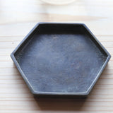 Bronze Hexagonal Kumiko Teapot Saucer a Qing Dynasty/1616-1911CE